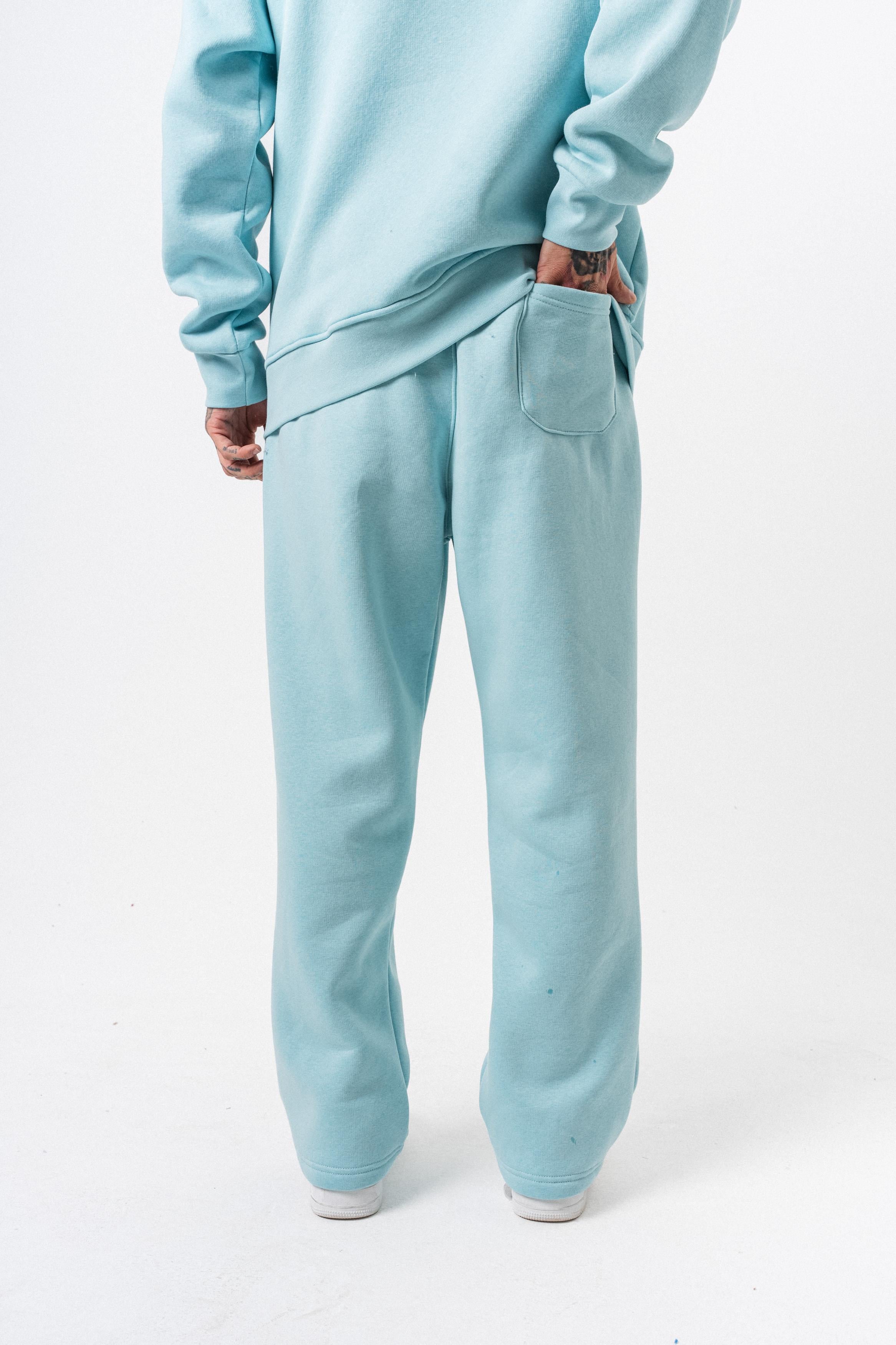 Erkek Respire Yazı Detaylı Basic Baggy Eşofman Altı Bebe Mavi