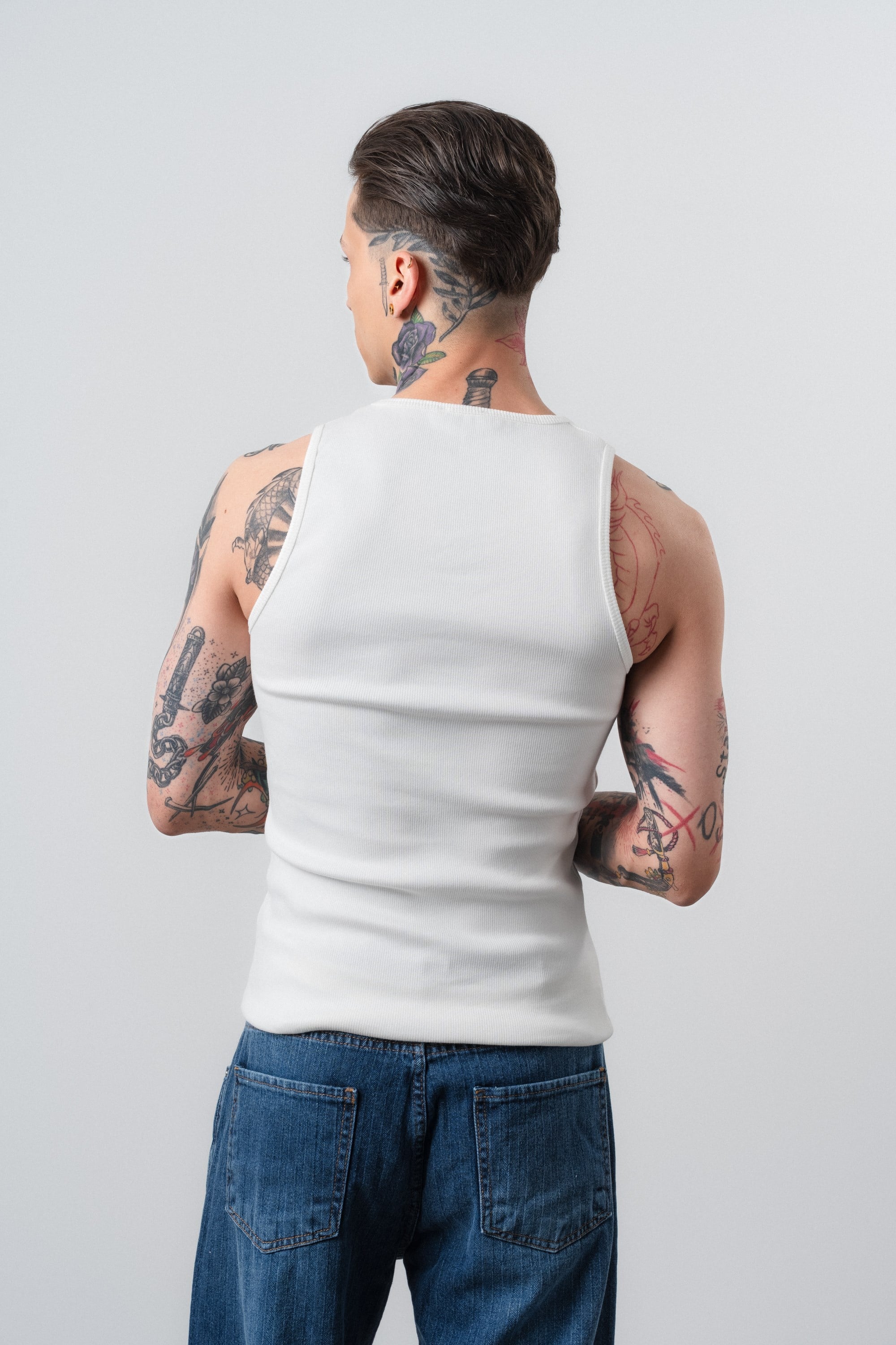 Erkek Tank Top Atlet Beyaz
