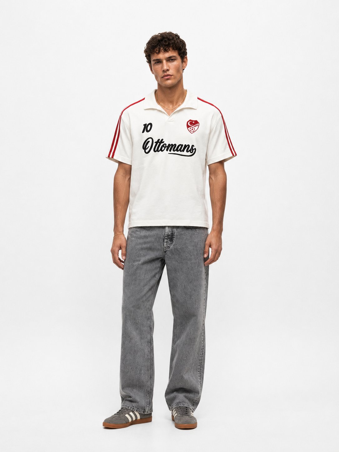 Erkek Türkiye Retro Forma T-Shirt Ekru
