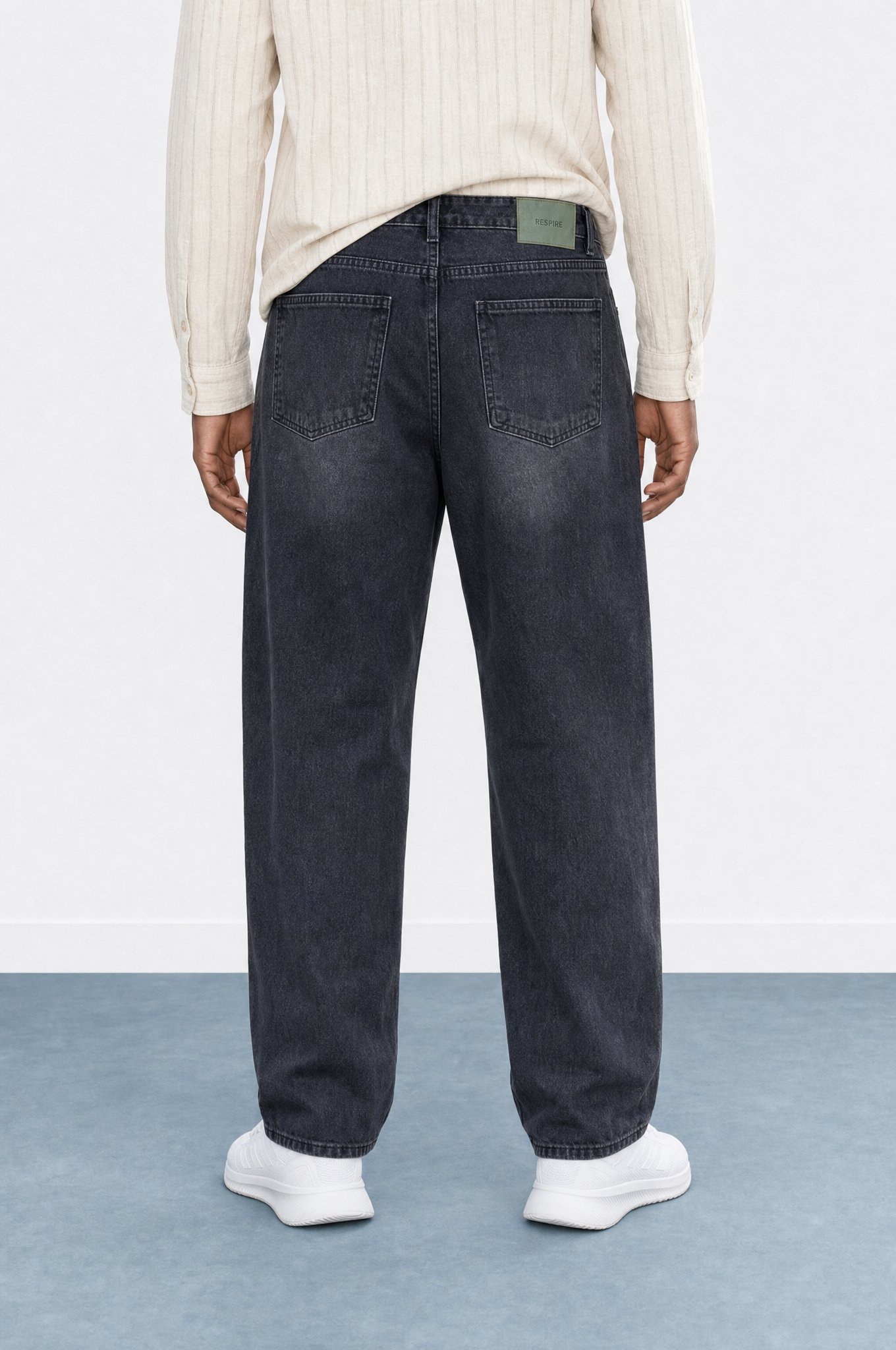 Erkek Washed Baggy Pantolon Antrasit