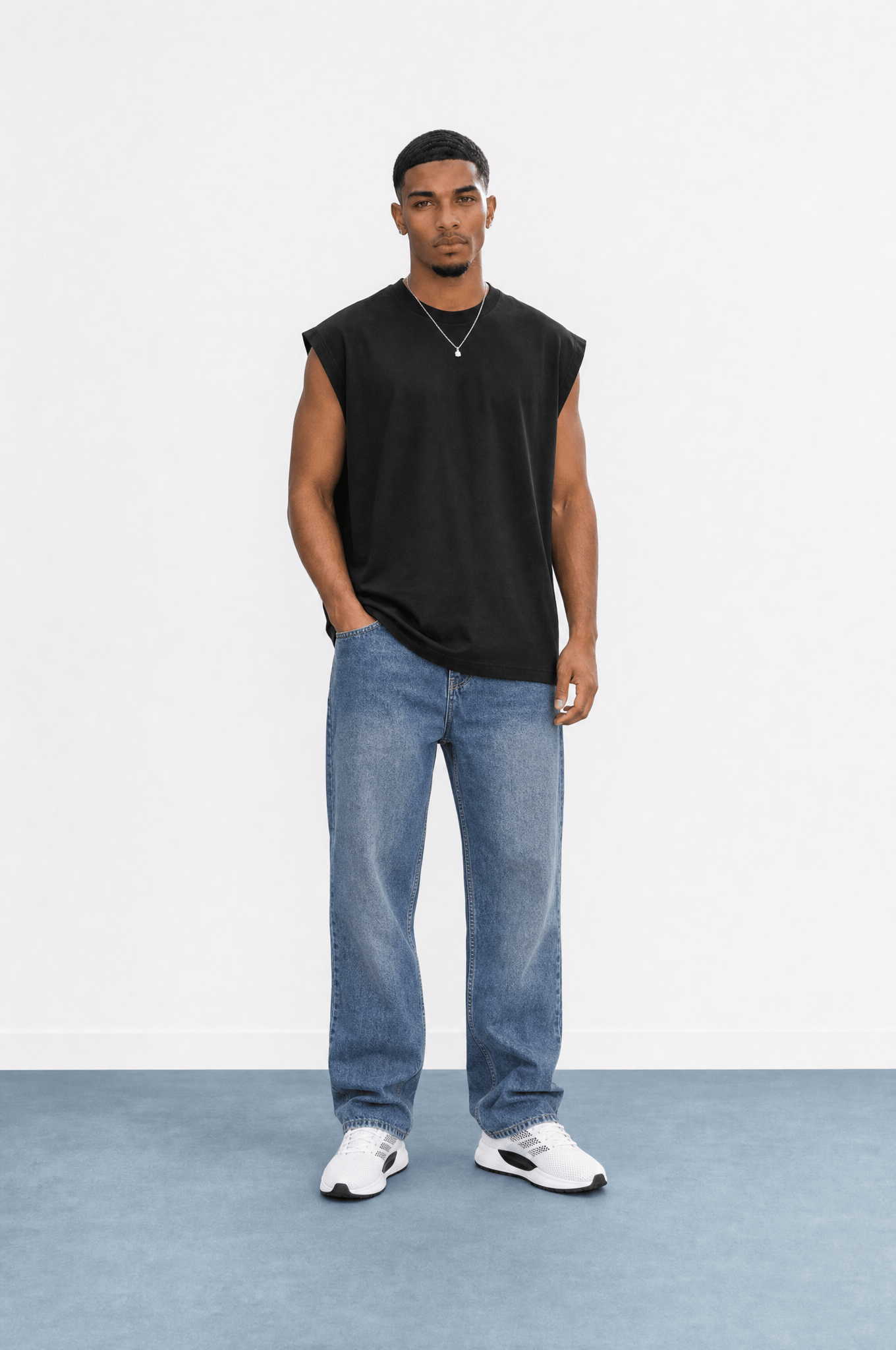 Erkek Washed Baggy Pantolon K.Mavi
