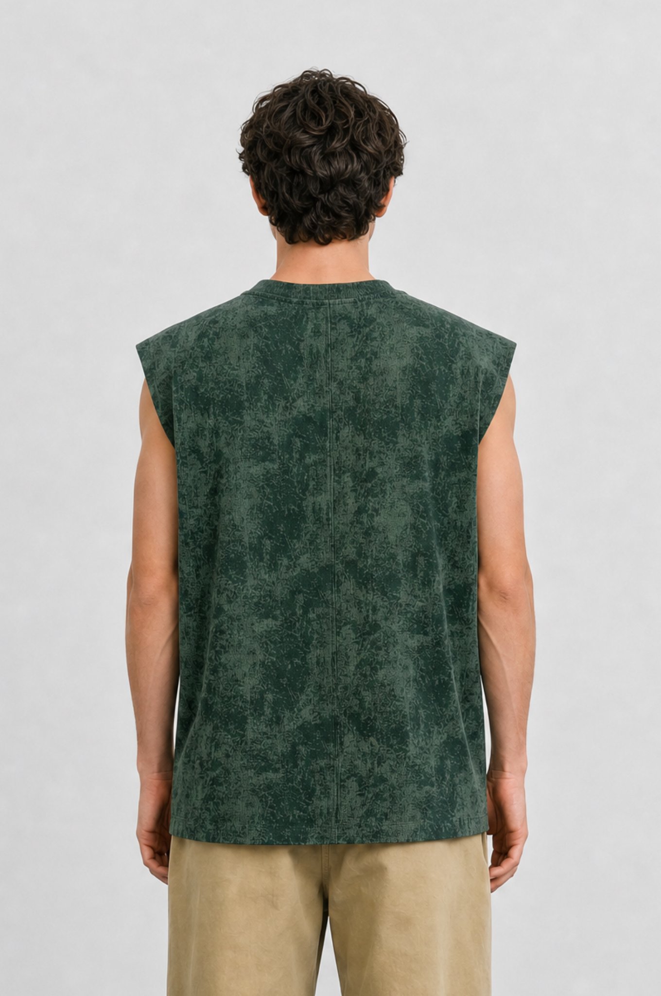Erkek Yıkamalı Tank Top Atlet Nefti