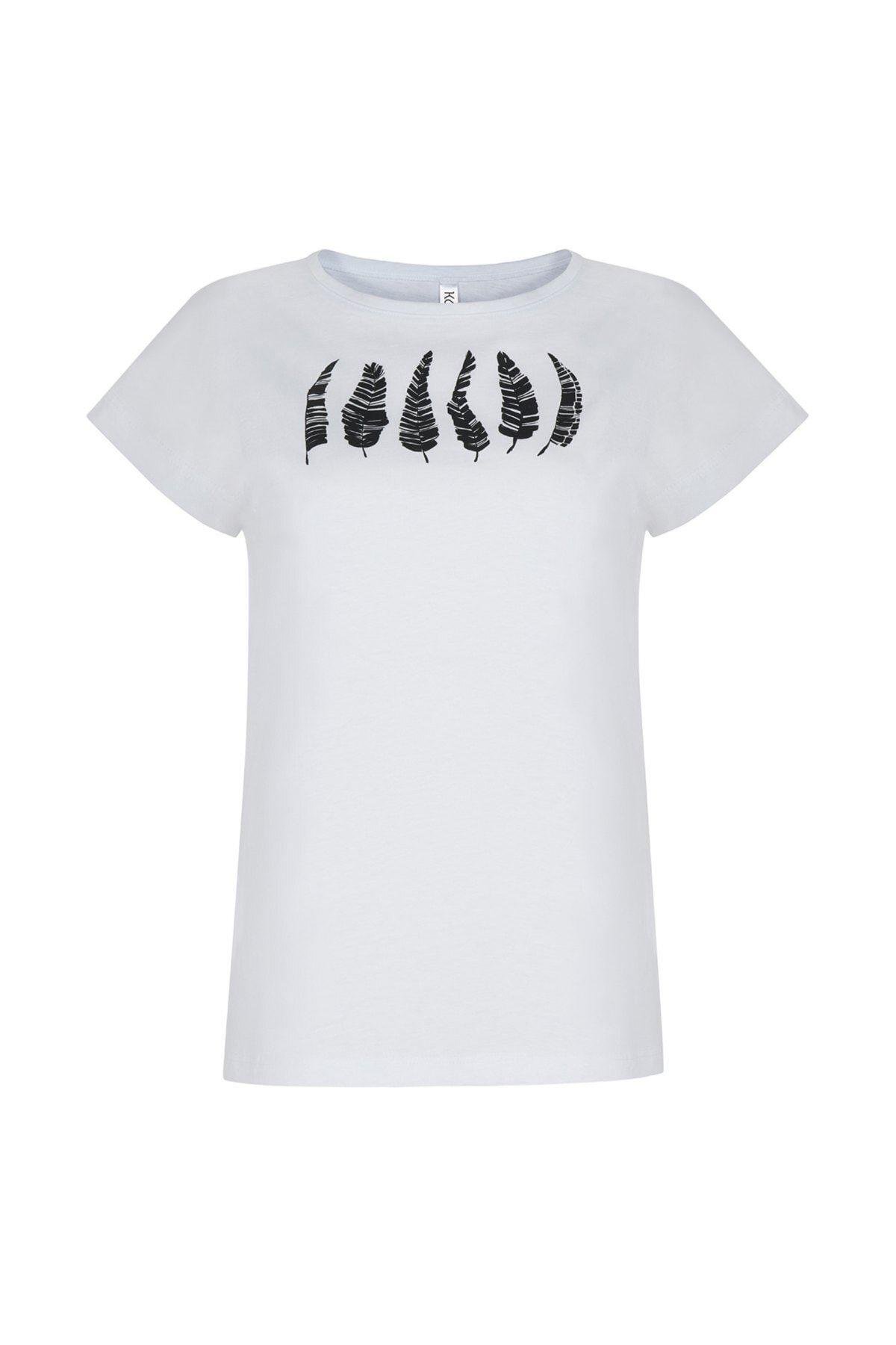 Baskılı Bisiklet Yaka T-shirt