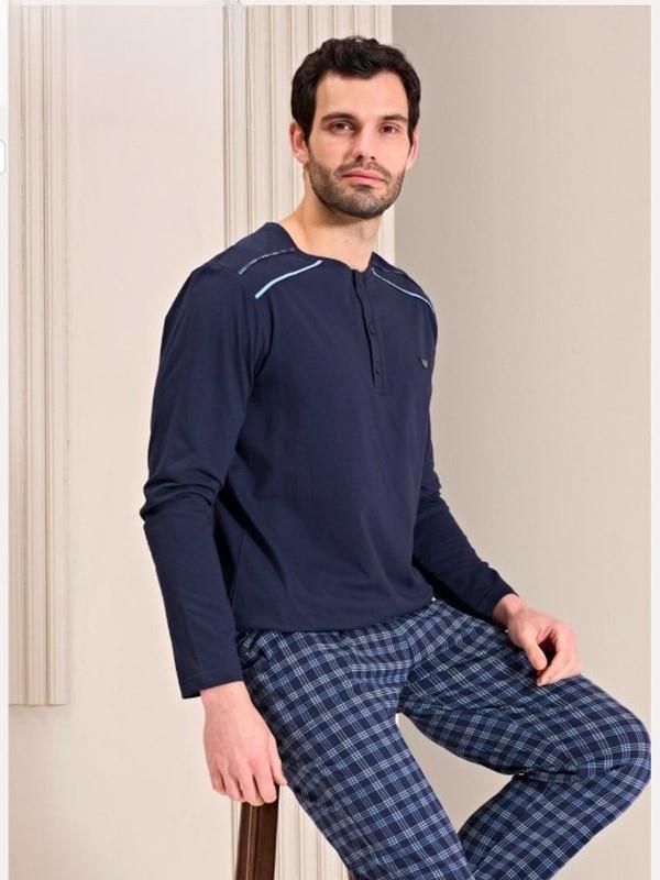 Erkek Üç Düğmeli Mevsimlik Pijama Takımı