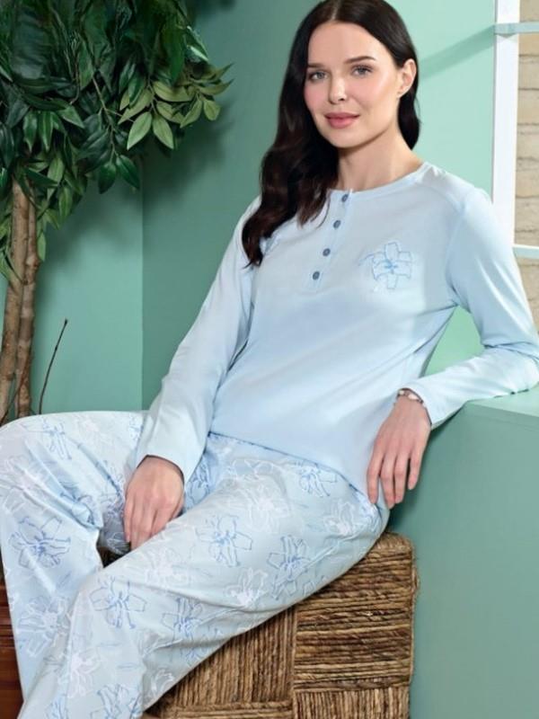Over Sleep by Poleren Düğmeli Mevsimlik Pijama Takımı 1800