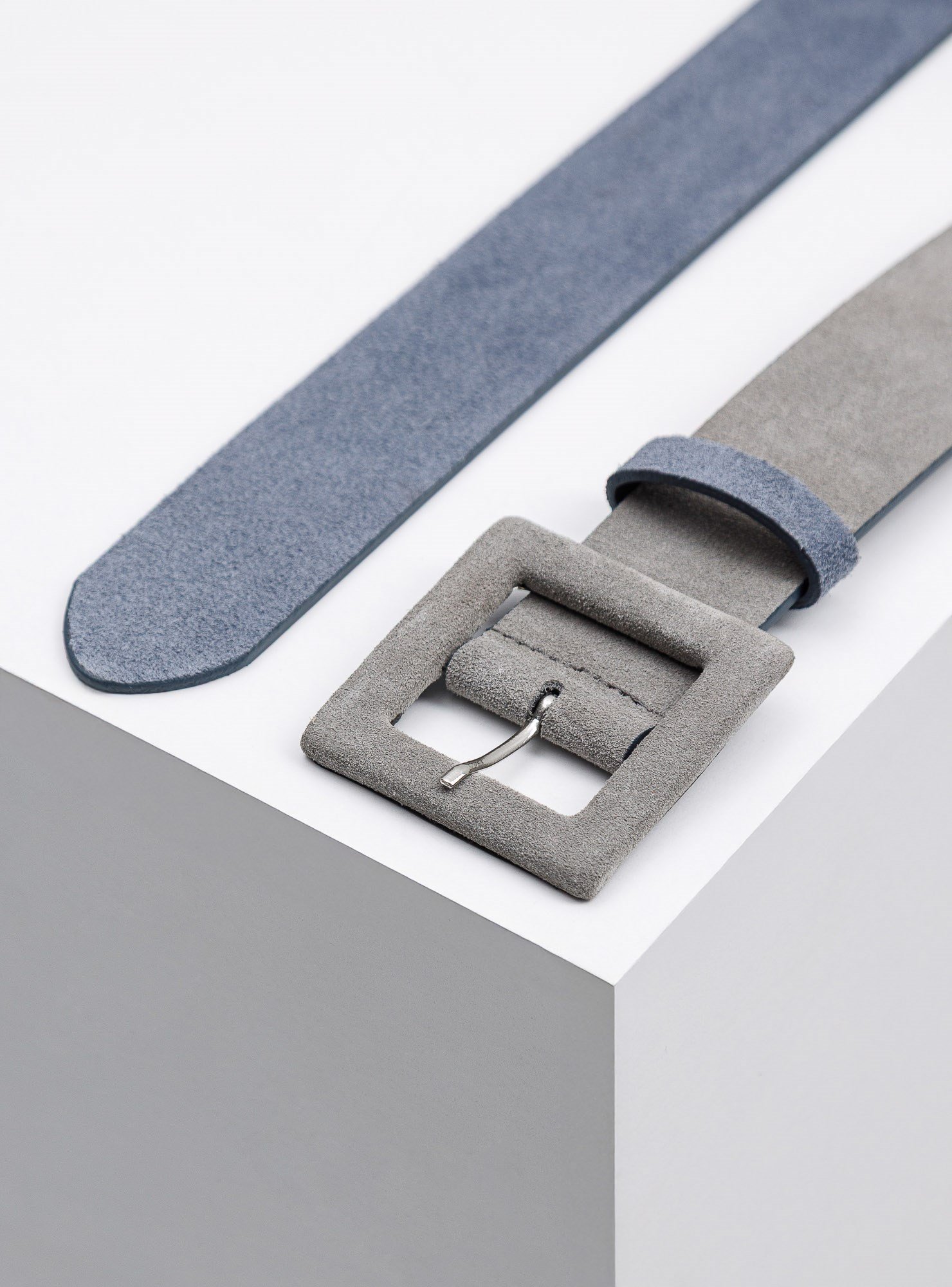 Two-Tone Suede Women's Belt