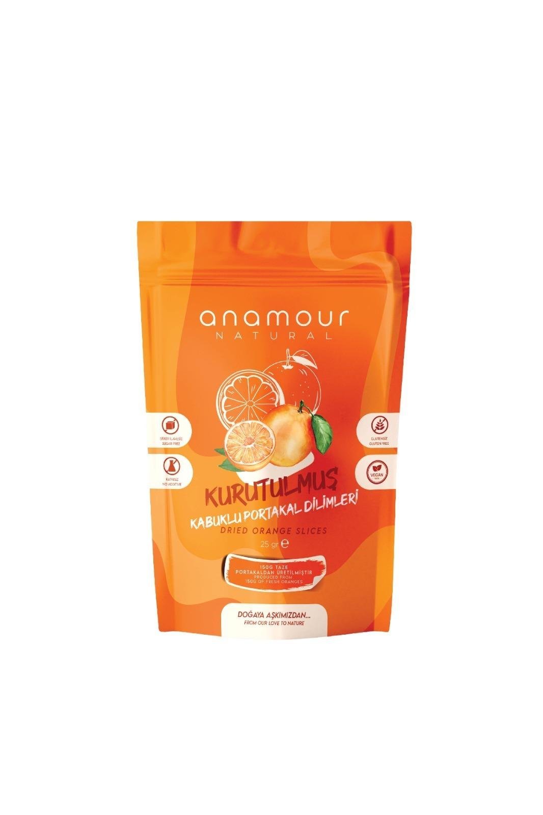 KURUTULMUŞ KABUKLU OVABAŞI PORTAKALI ( 25GR ŞEKER İLAVESİZ, KATKISIZ, VEGAN, GULUTENSİZ)