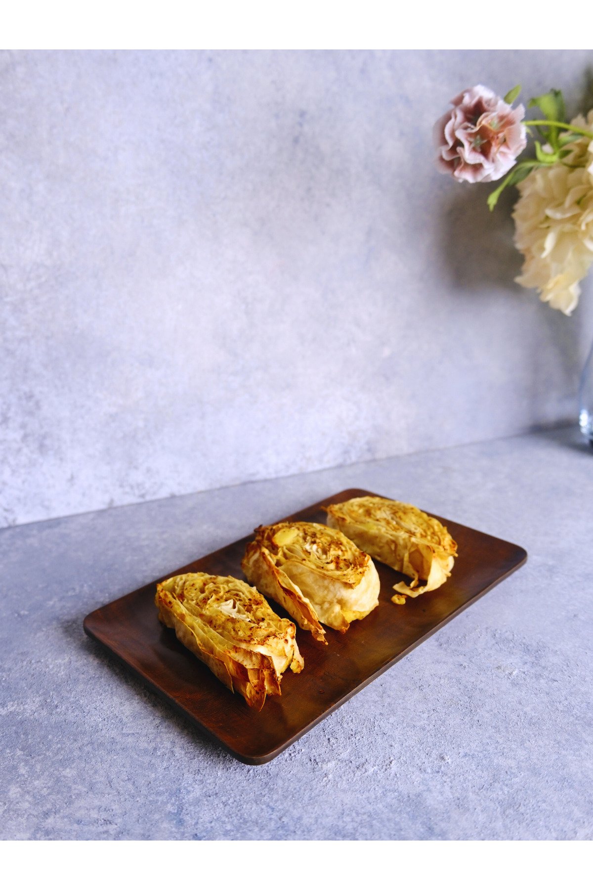 Ligna Melamin Ahşap Rölyefli 16x26 Cm Servis Tabağı, Sunum Tabağı, Pasta Tabağı, Sunumluk