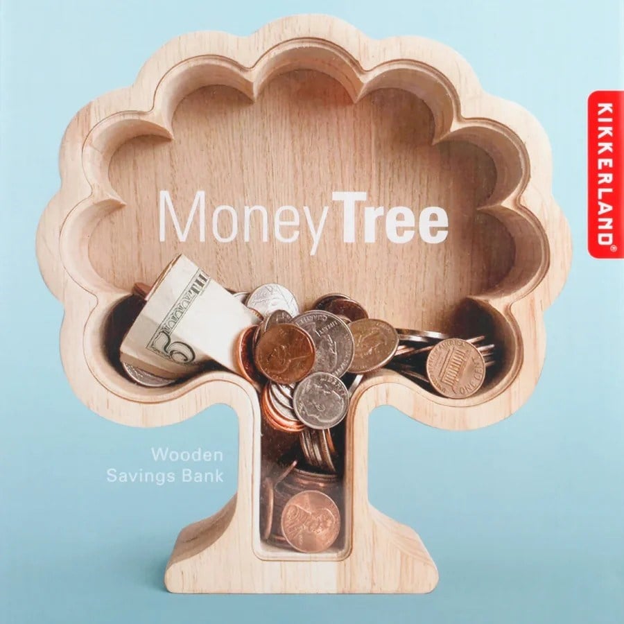 Kikkerland Money Tree Kumbara Ahşap