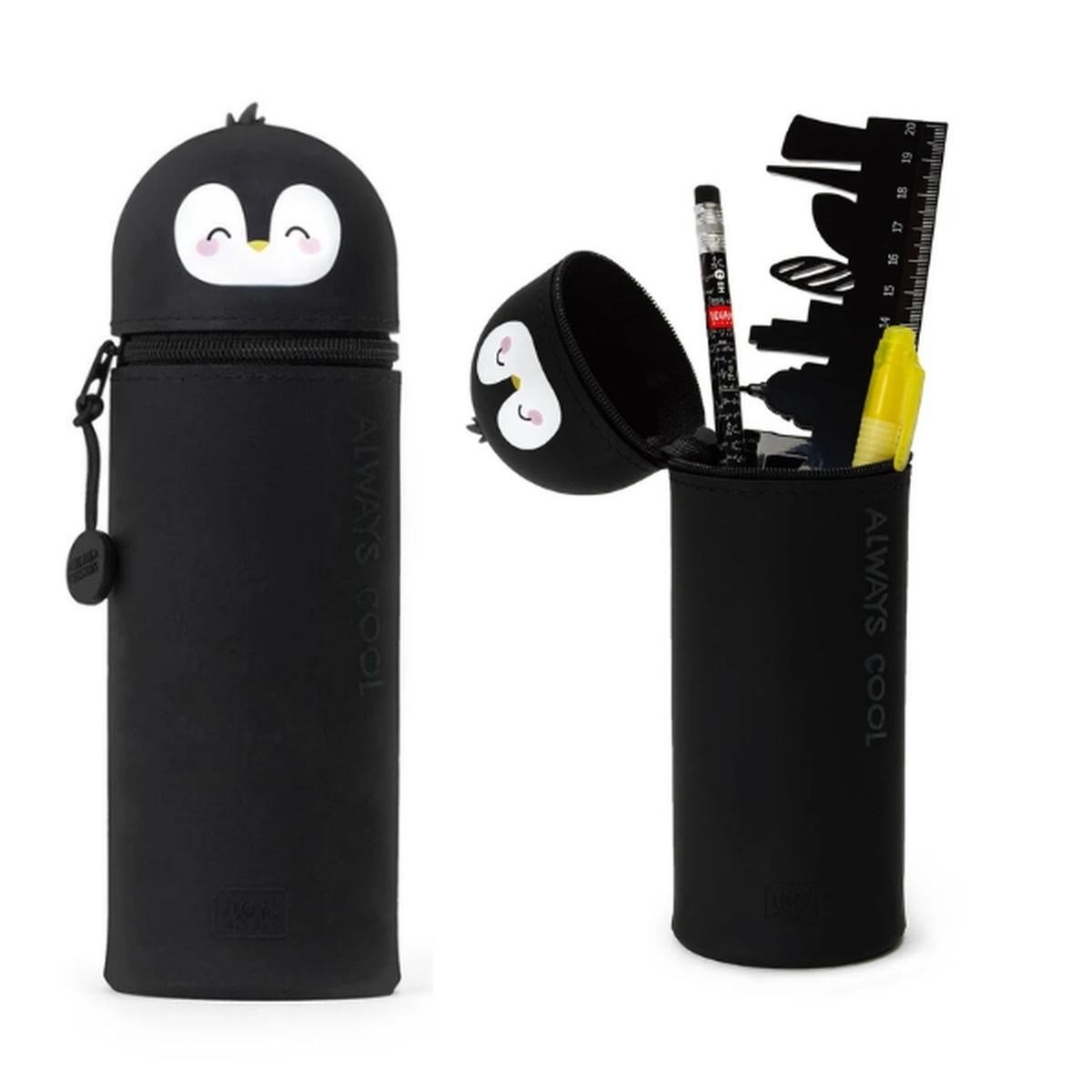 Legami Kawaii Penguin 2'si 1 Arada Silikon Kalem Kutusu