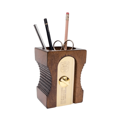 Suck Uk Sharpener Desk Tidy Kalemtraş Şeklinde Ahşap Kalemlik - Dark