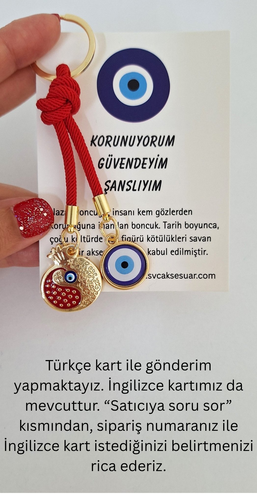 Yeni Yıl Hediyesi Bolluk Bereket Nar Anahtarlık -  10 cm