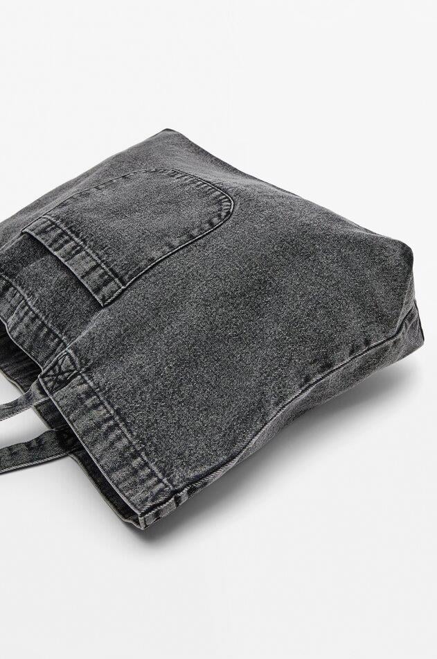 Büyük Denim Tote Çanta Siyah