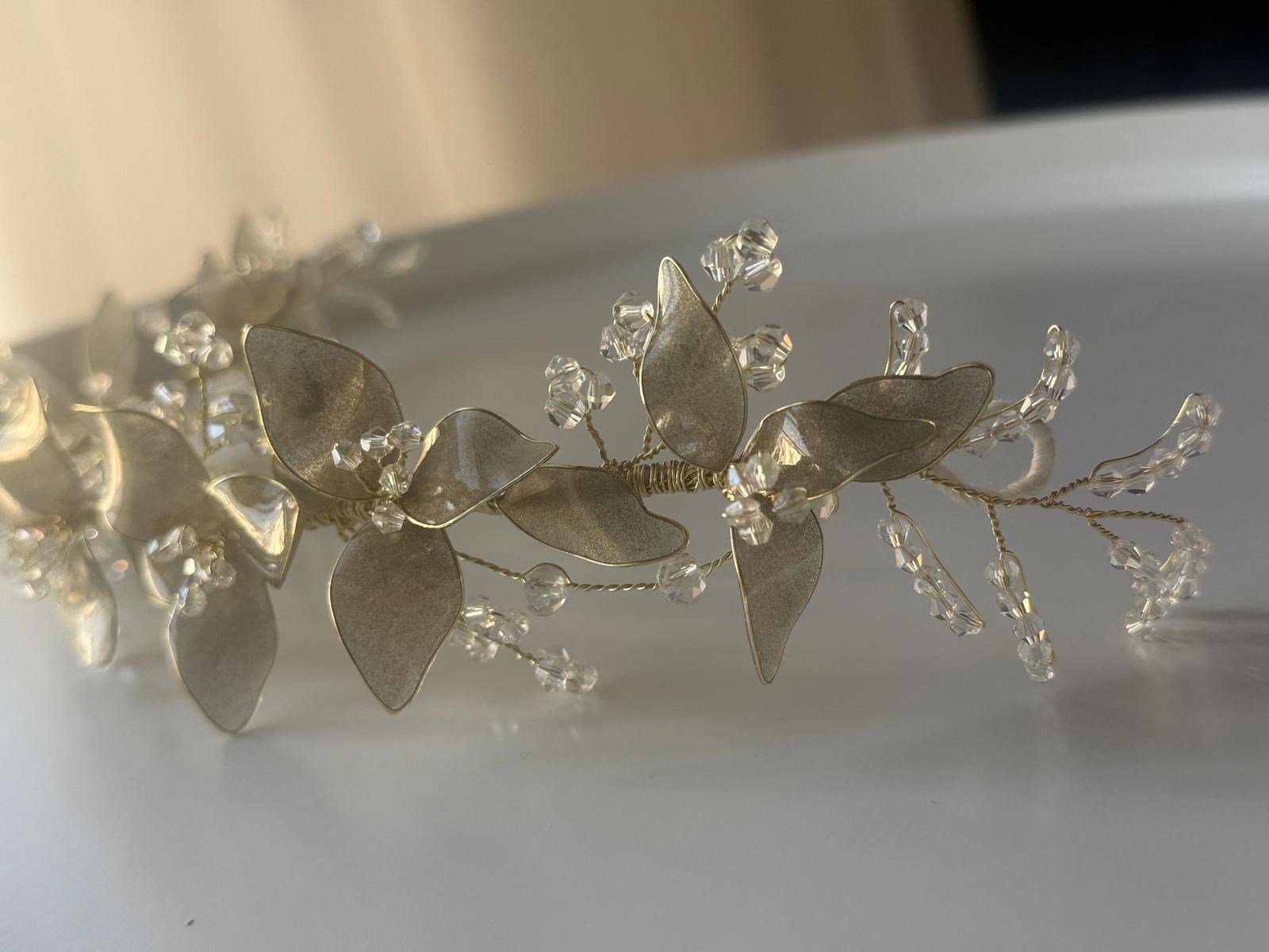 Goldenya Model Gold Tasarım Gelin Tacı