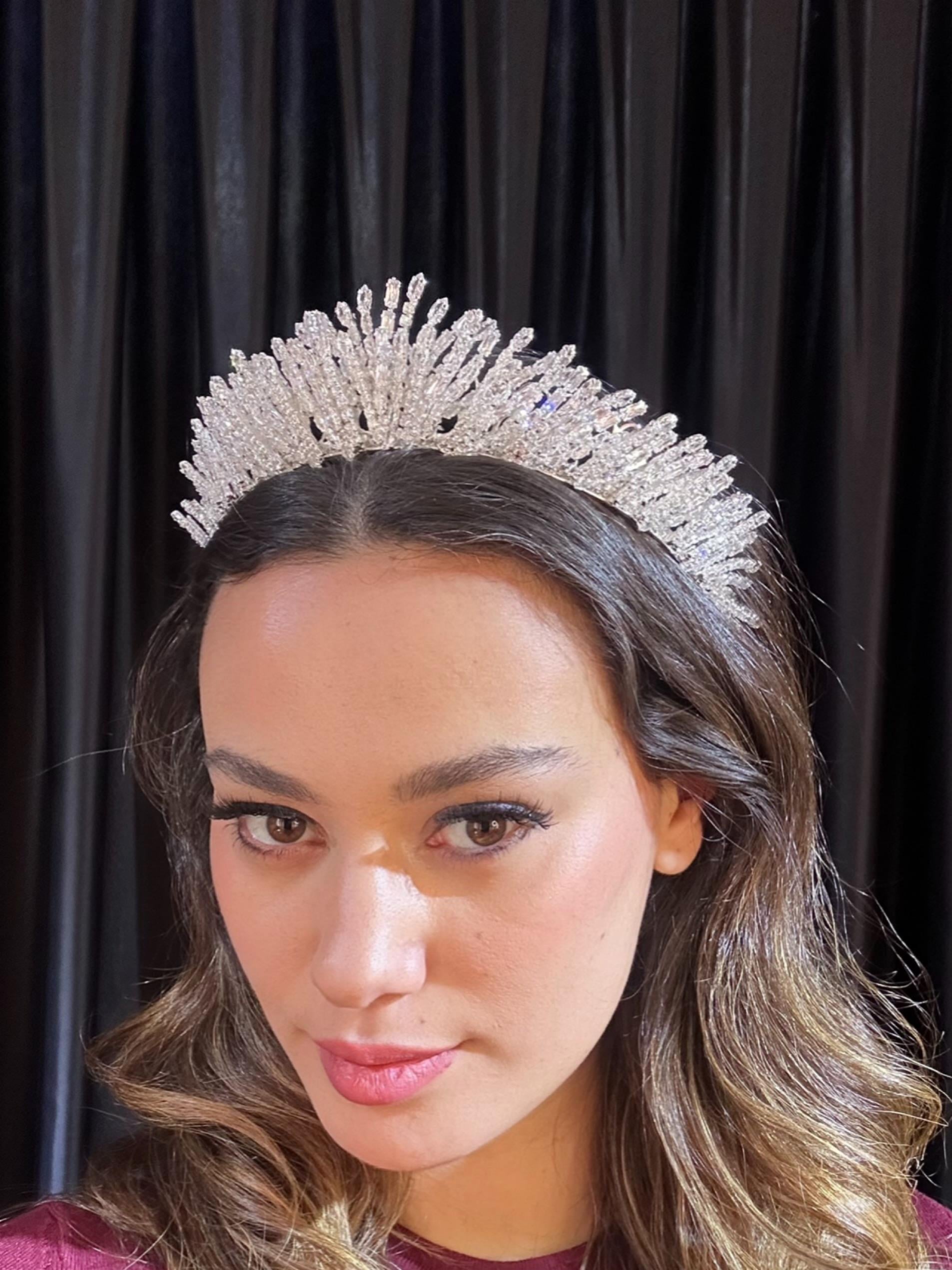 Karina Model Zirkon Gelin Tacı