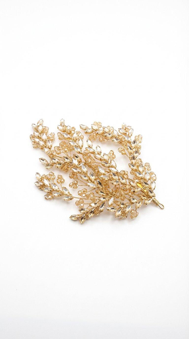 Kristal Gold Saç Aksesuarı
