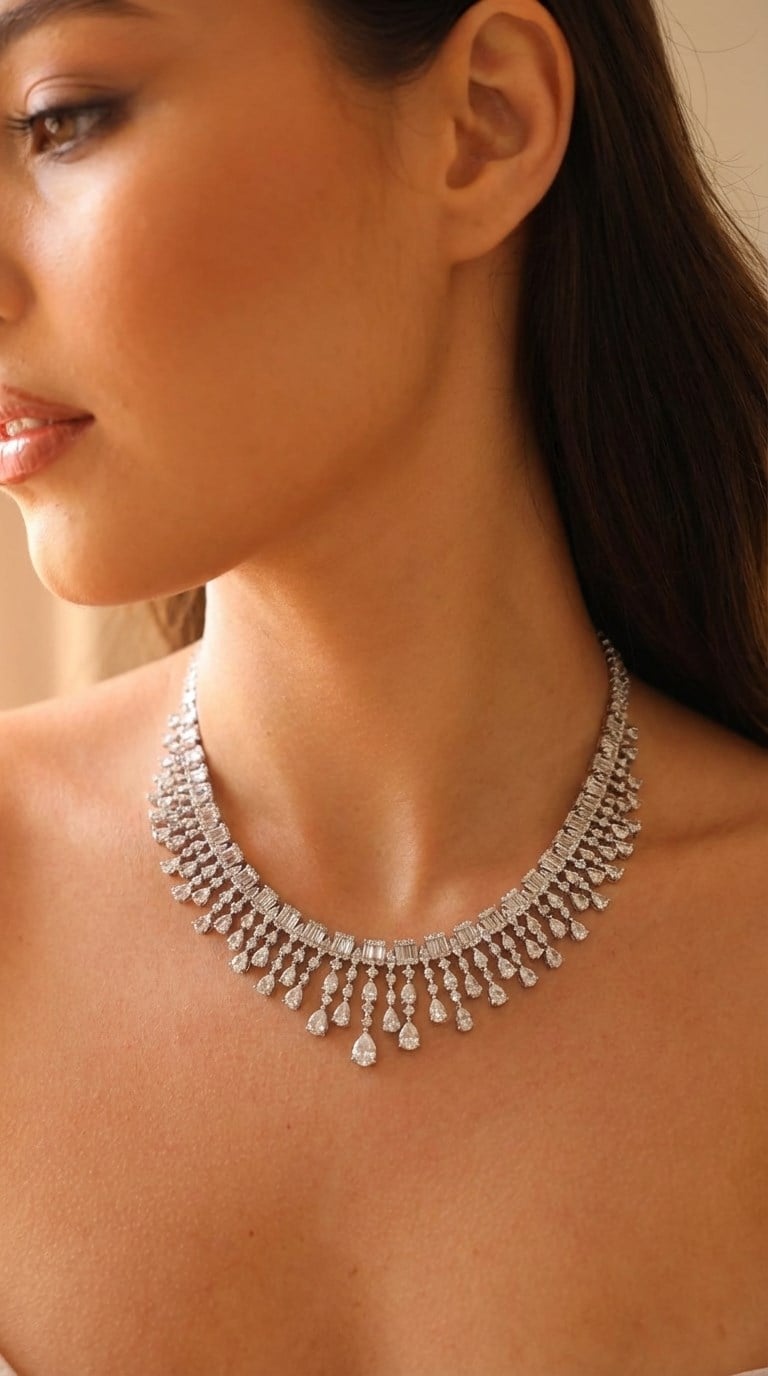 Monica Model Exclusive Zirkon Kolye Seti