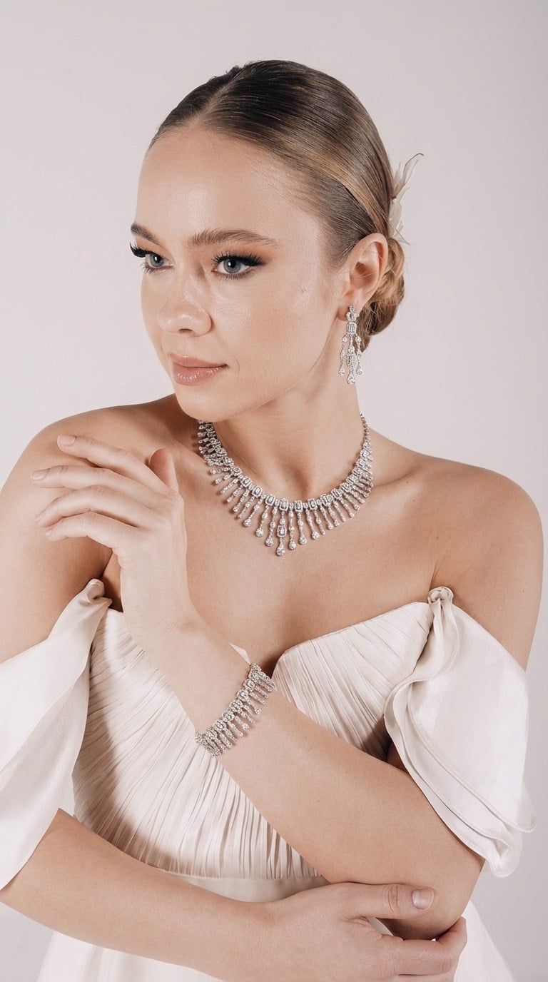 Natali Model Exclusive Zirkon Kolye Seti