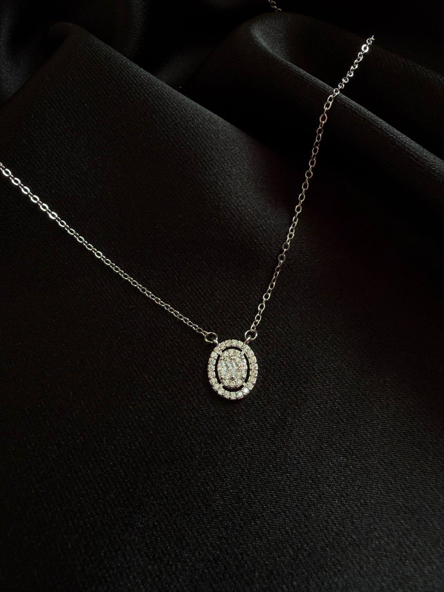 Oval Model Mini Kolye Seti