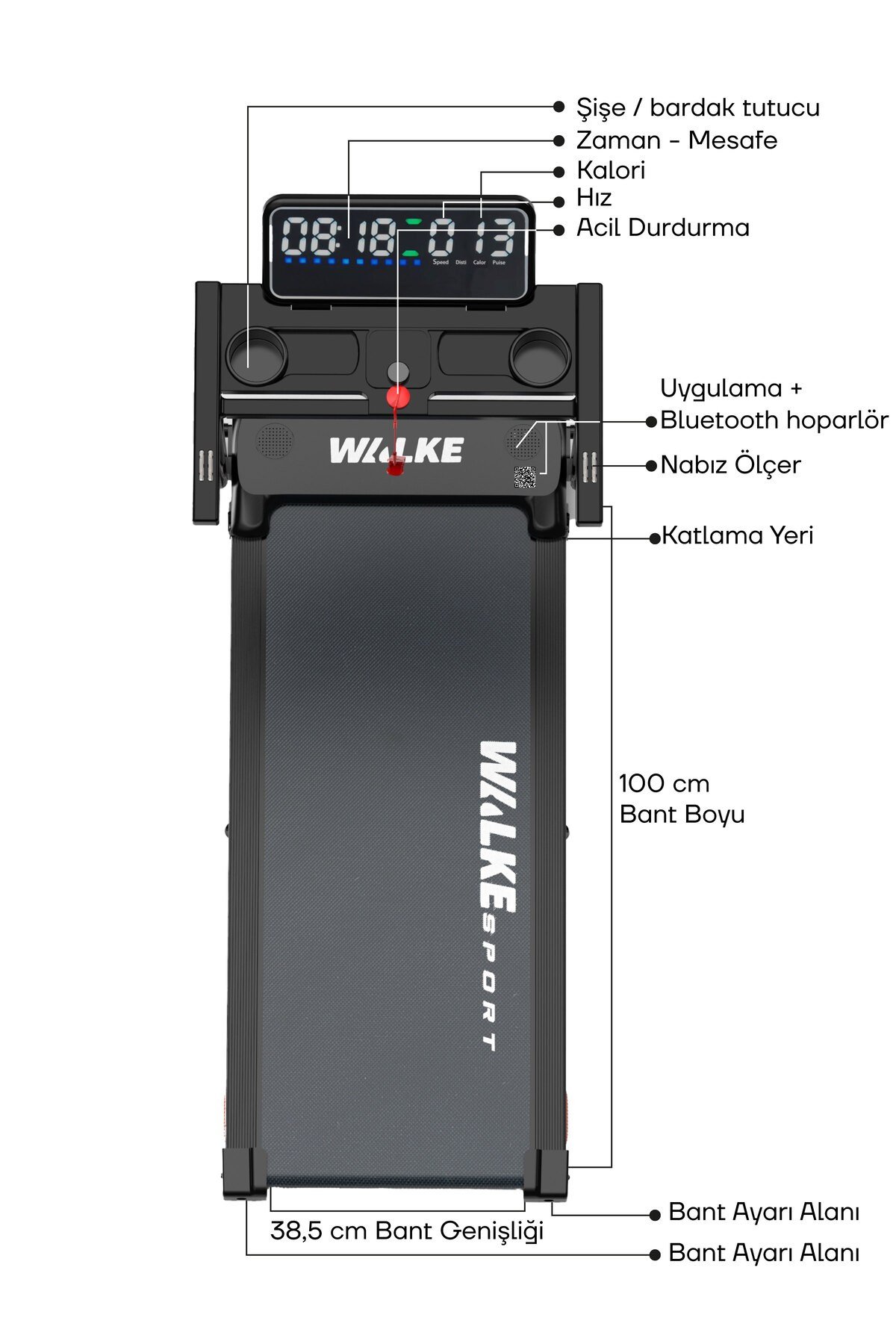 WALKE PREMİUM KOMPAKT  KOŞU BANDI