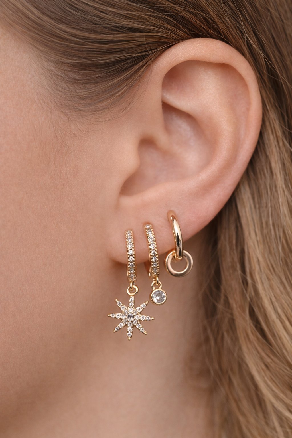 Kutup Yıldızı Küpe Seti