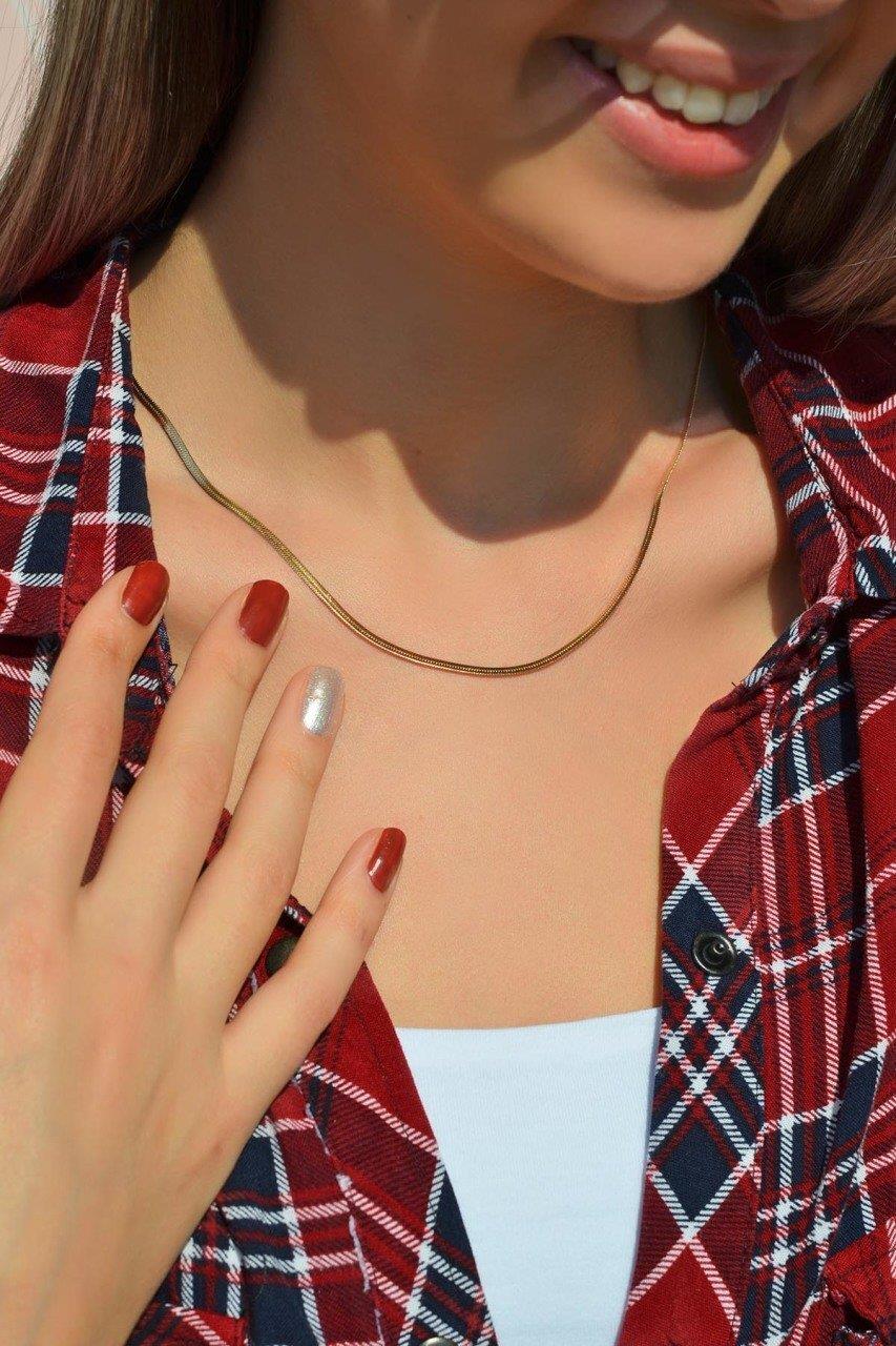 Yassı İtalyan Zincir Kolye