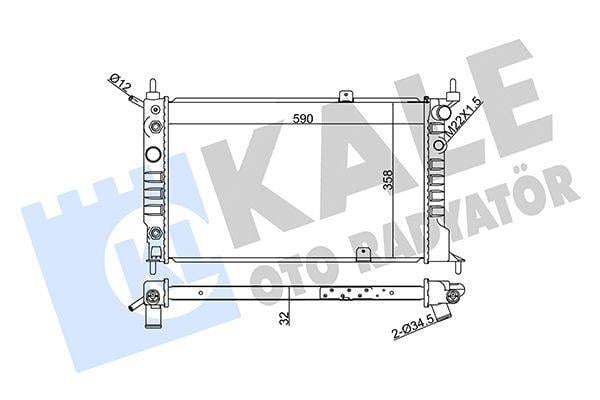 Opel Astra F 1.6 Benzinli (X16xel) Su Radyatörü (Klimalı) Otomatik Vites Brazing Kale 371000