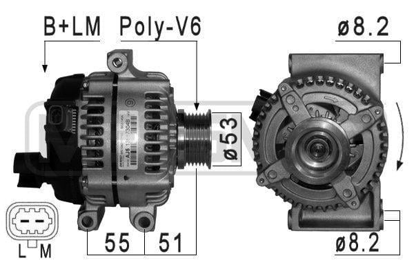 Opel Astra K 1.6 Dizel Alternatör 140 Amper Orijinal Psa 13587304