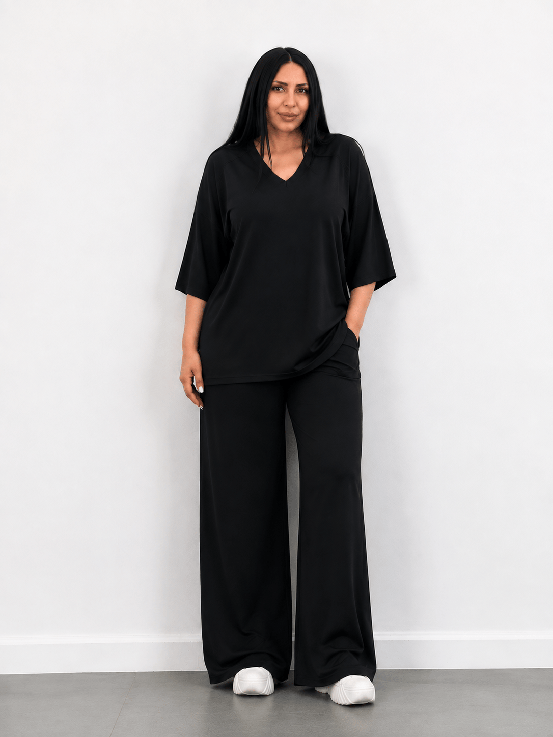 V Yaka Oversize Modal Takım