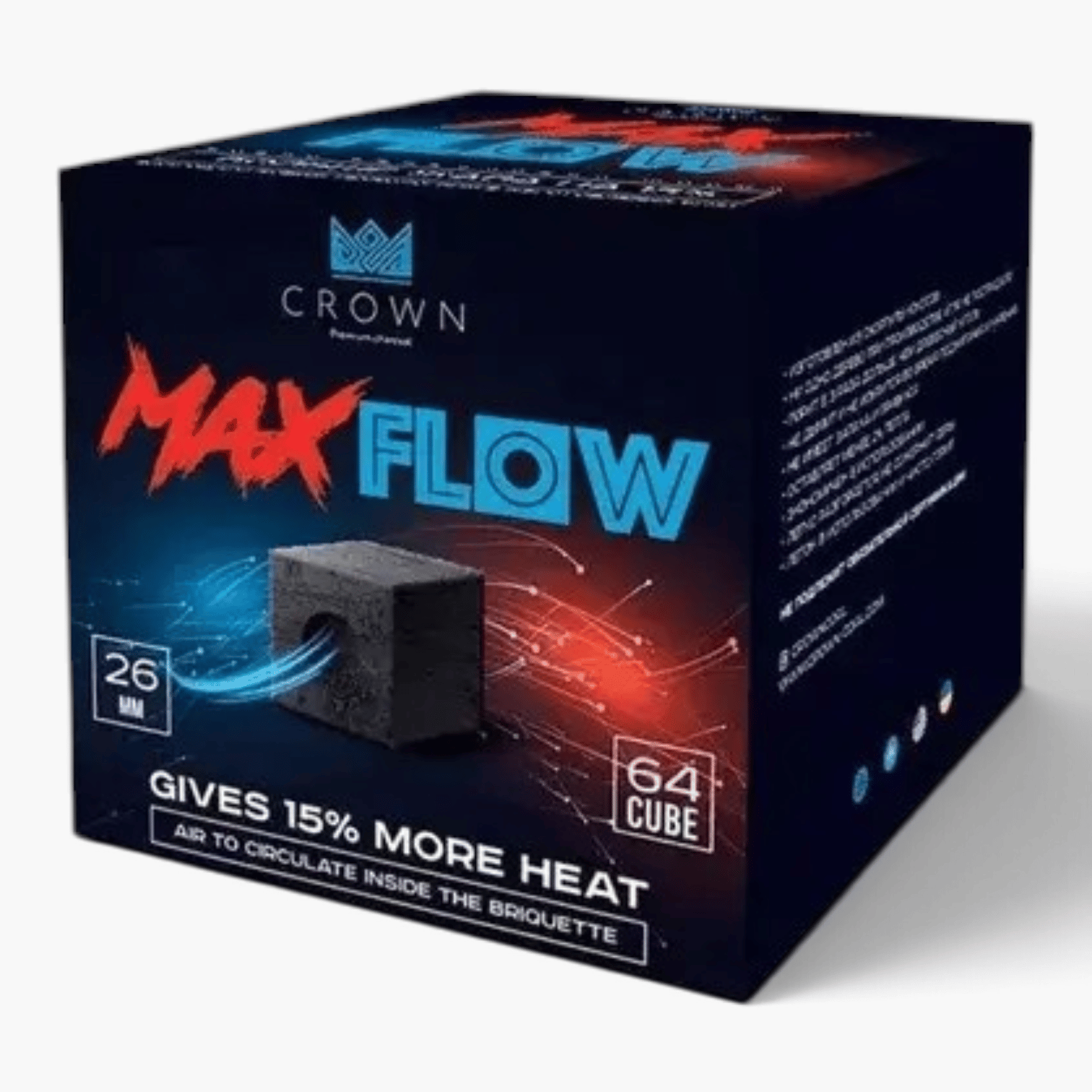 Crown Max Flow 26 mm Nargile Kömürü - Crown