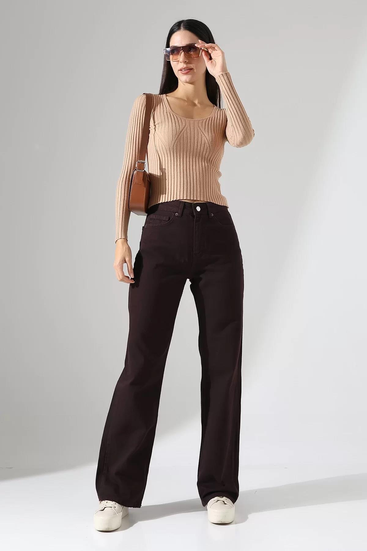 Kadın Yüksek Bel Straight Fit Jean