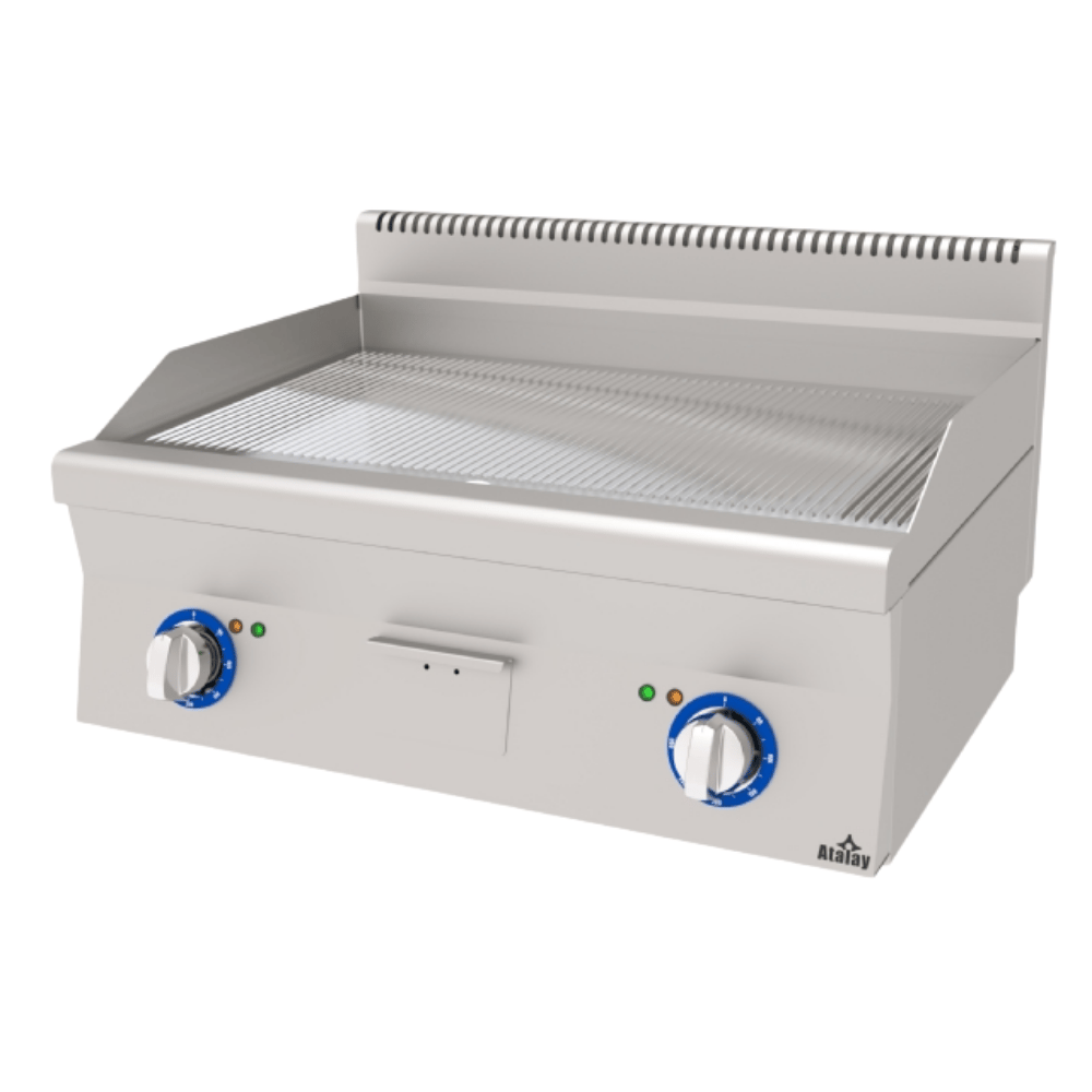 Atalay E AEI-860 N CR – Elektrikli Nervürlü Izgara, Krom Yüzey