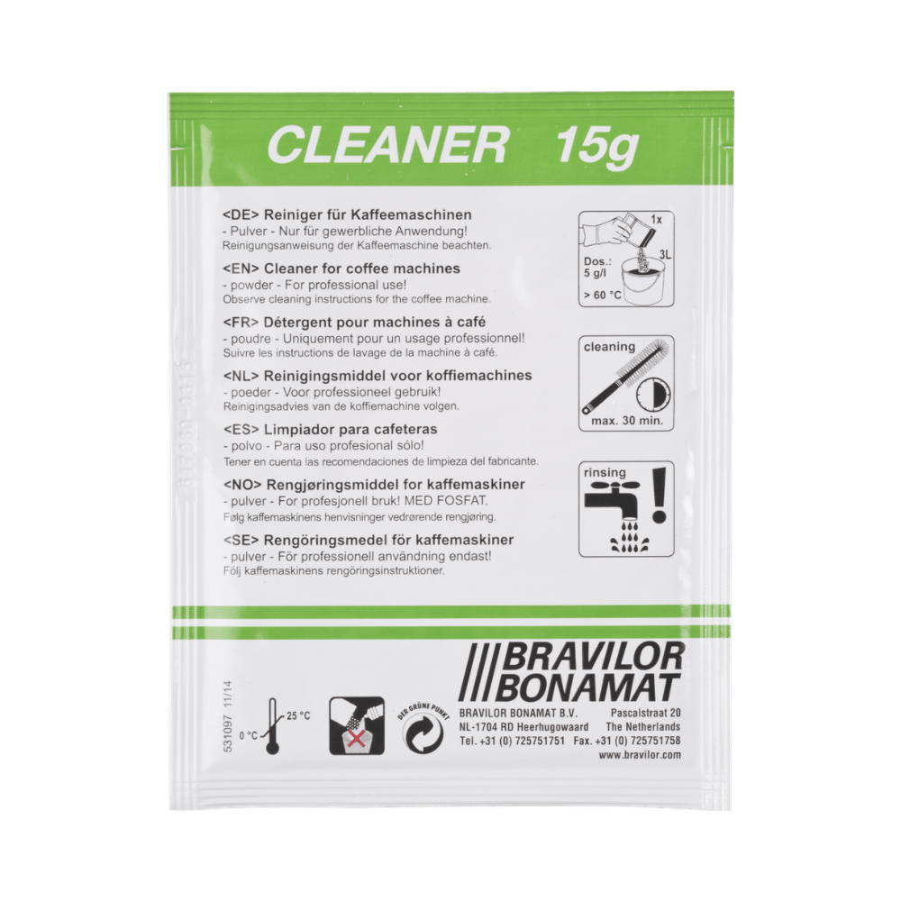 Bravilor Bonamat Cleaner 225 gr Kahve ve Çay Kalıntısı Temizleyici 15 x 15 gr Paket