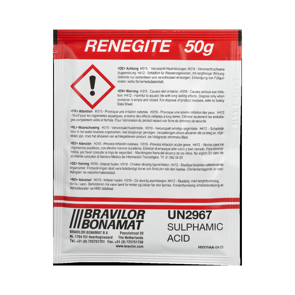 Bravilor Bonamat Renegite 750 gr Kireç Çözücü Temizlik Ürünü 15 x 50 gr Paket