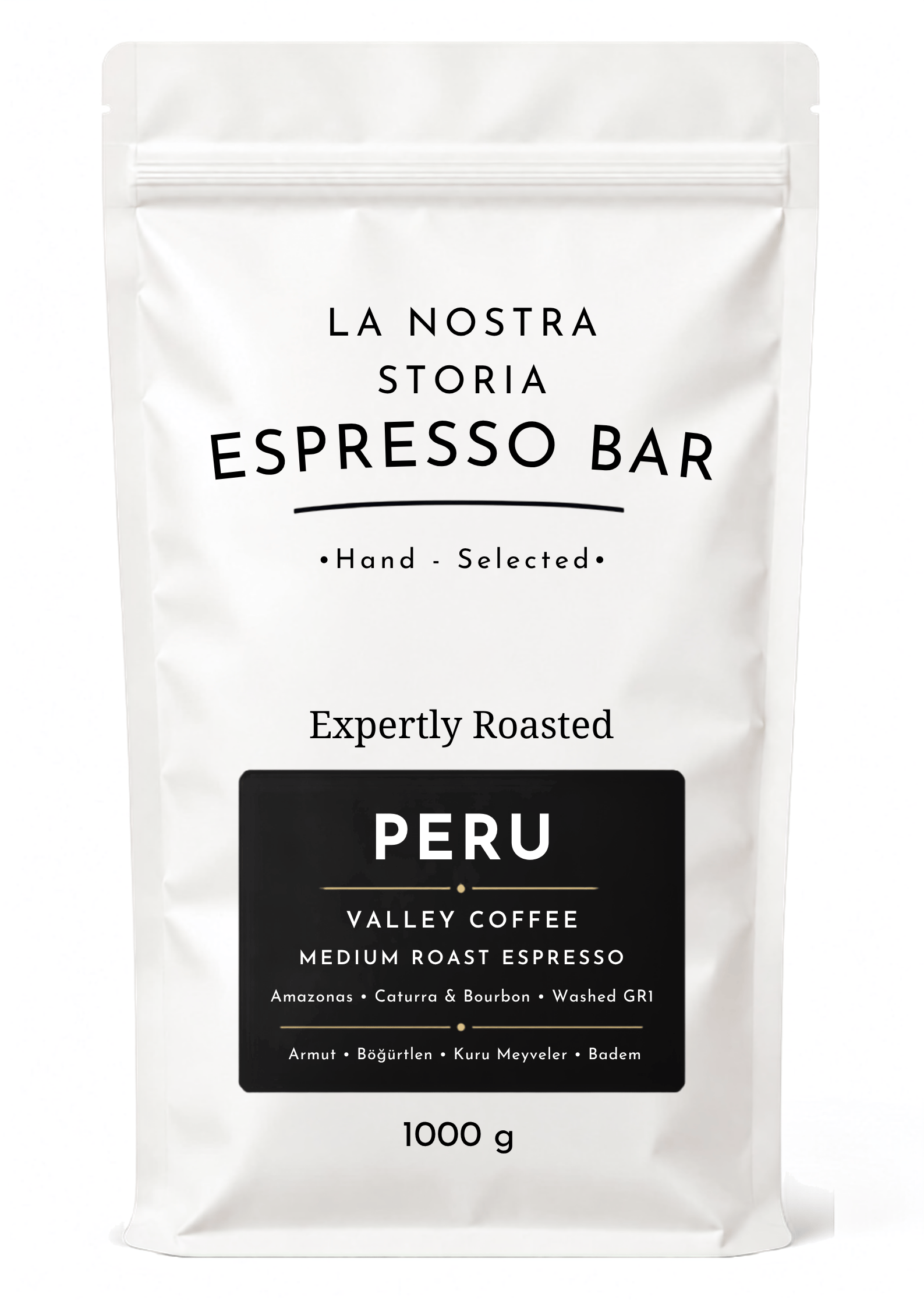 La Nostra Storia Coffee Peru Valley Coffee Medium Roast Espresso 1 kg