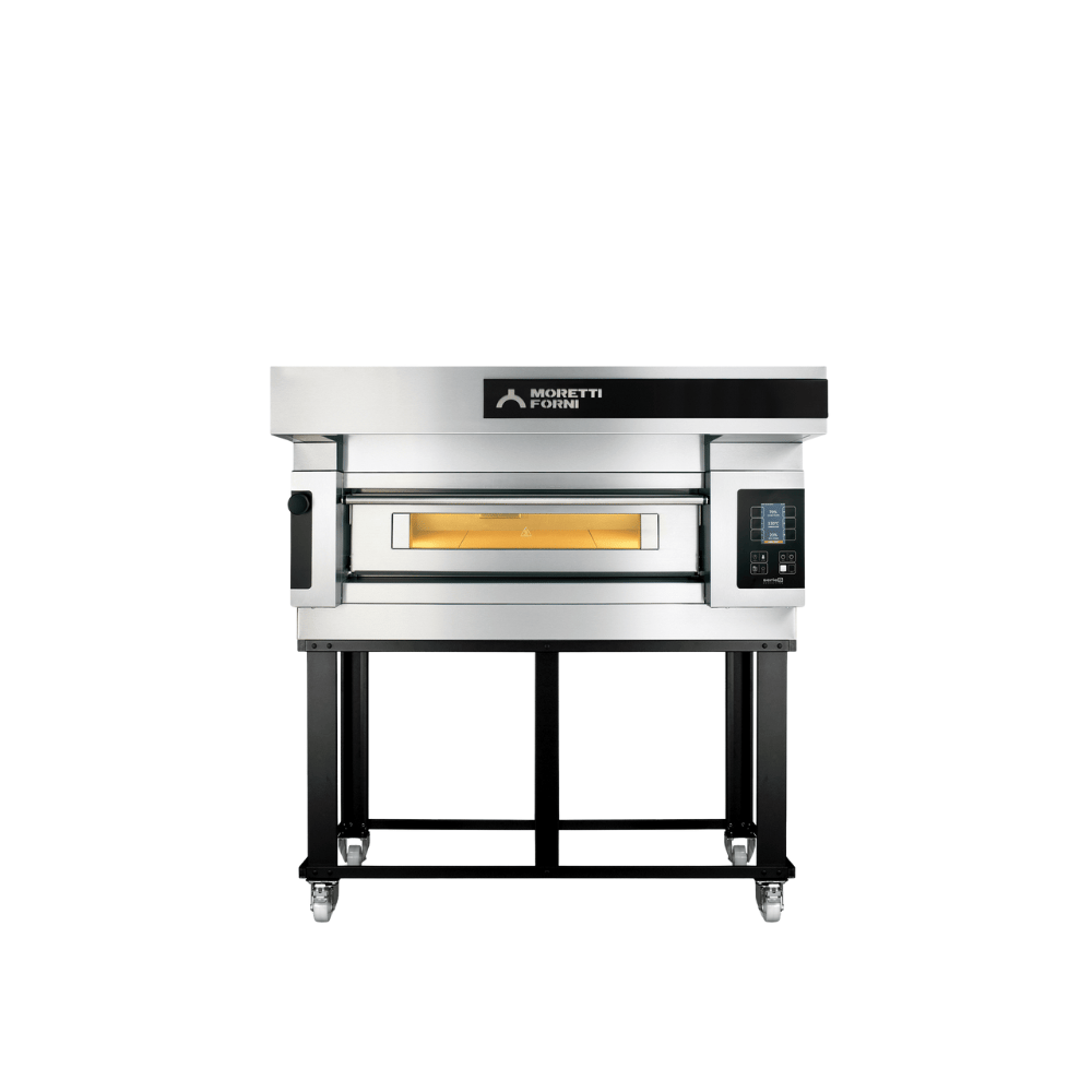 Moretti Forni S105ES-151515-S – Steel Serisi | 3x15 cm Taş Tabanlı Elektrikli Katlı Pizza Fırını (Alt Standlı)