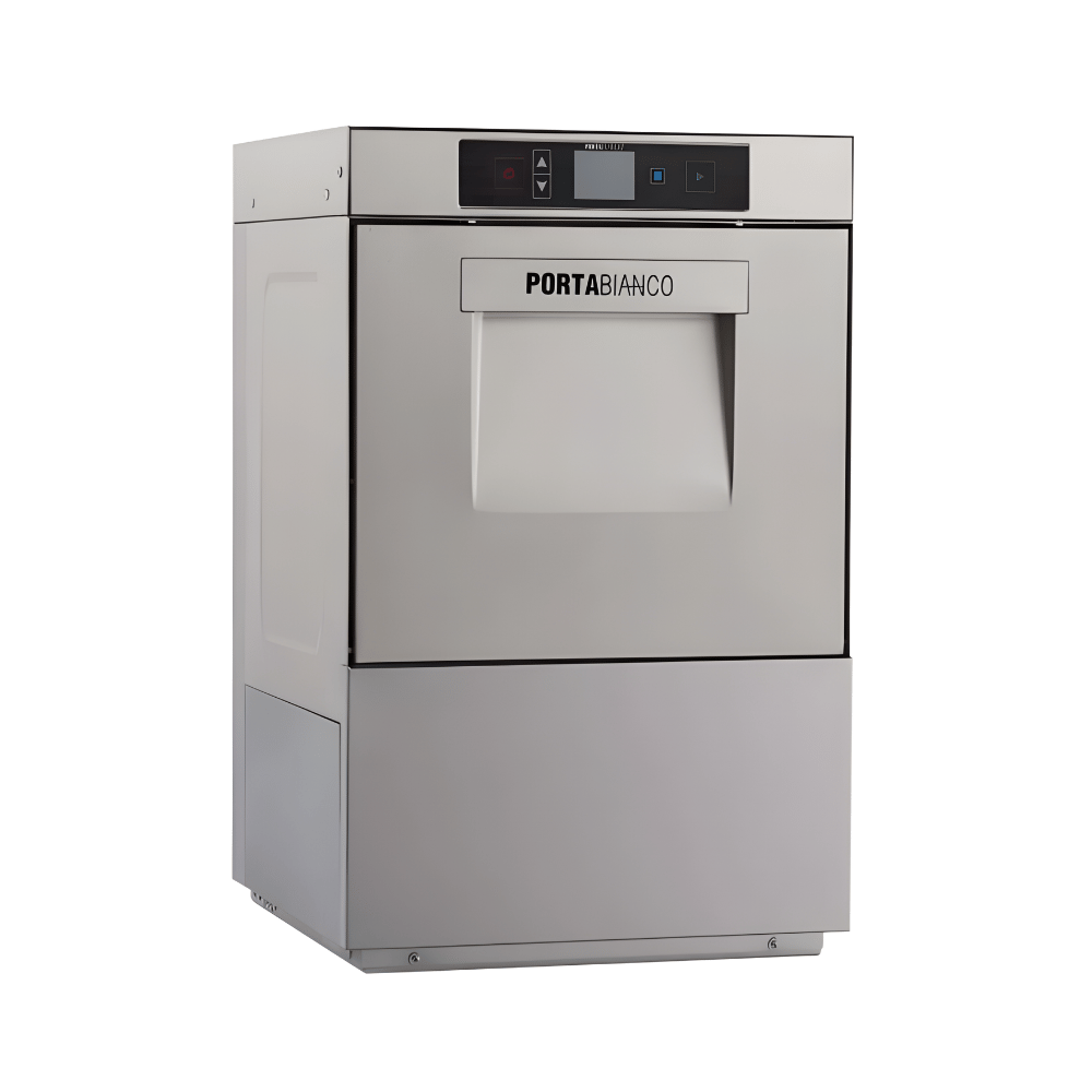 Portabianco PDW 400 TFT Bardak Yıkama Makinesi (Glasswasher) – TFT Kontrol, 5 Program, 400 Tabak/Saat, 400×400 Sepet