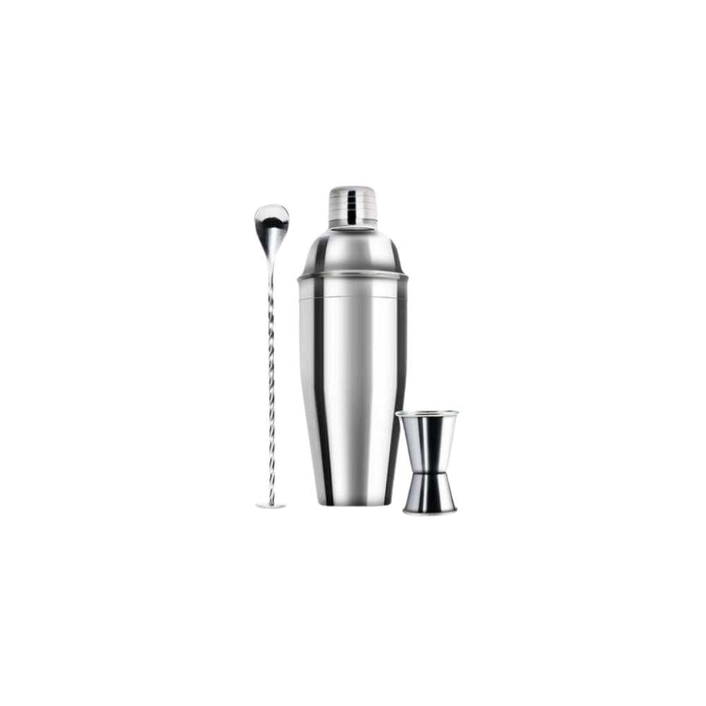 Vosco VSC-3 – 3 Parça Paslanmaz Çelik Kokteyl Shaker Seti (750 ml)