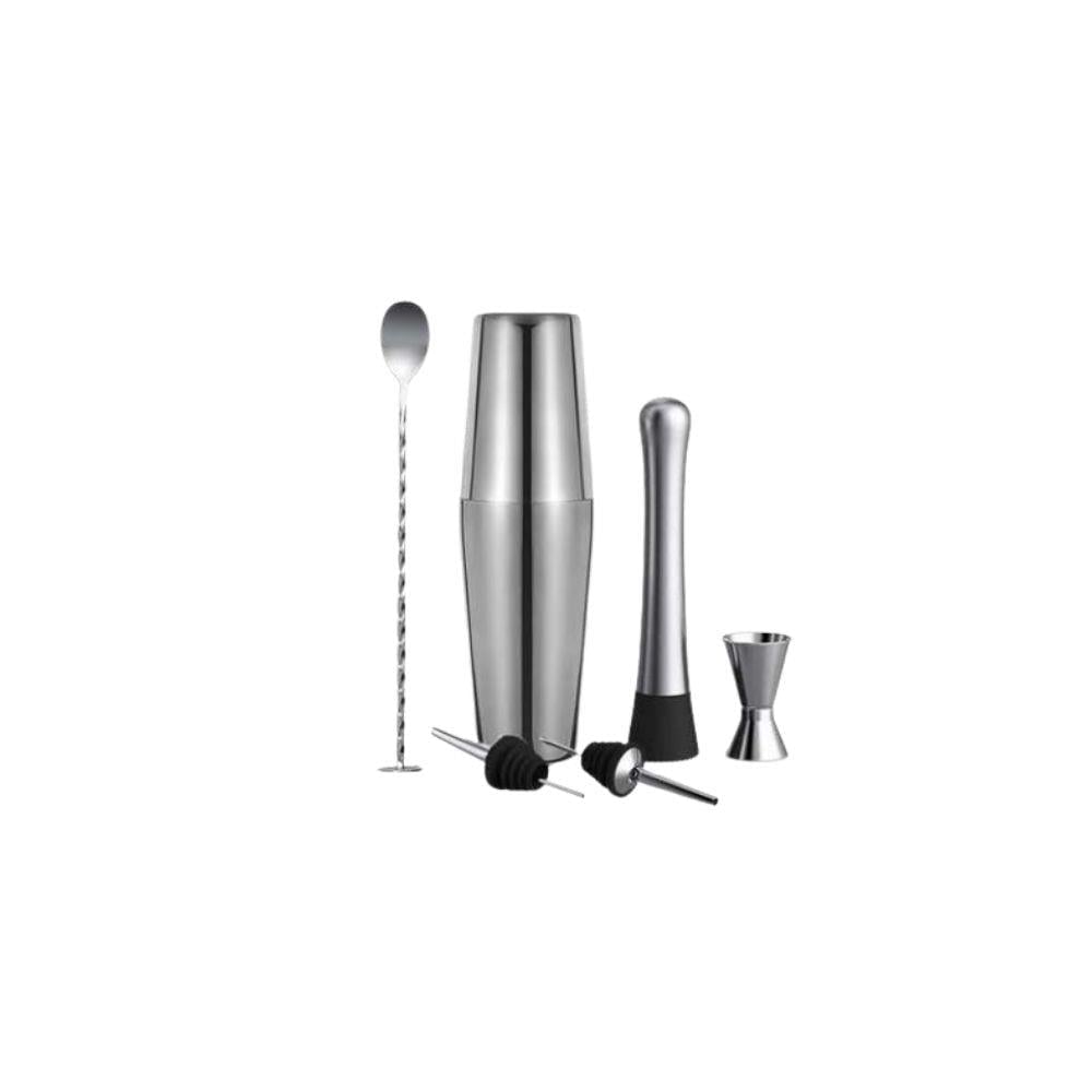 Vosco VSC-600B – 6 Parça Boston Tipi Kokteyl Shaker Seti (Paslanmaz Çelik, Profesyonel Bar Aksesuarlarıyla)