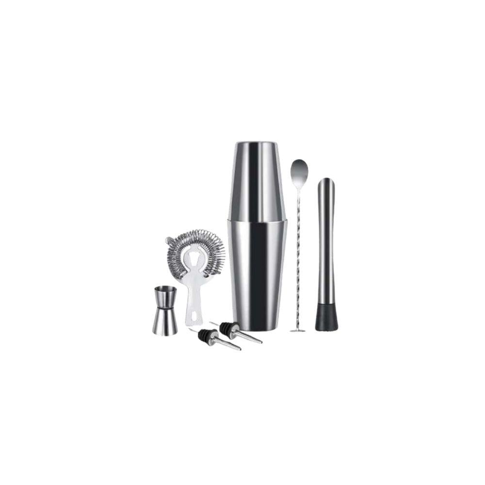Vosco VSC-700B – 7 Parça Boston Tipi Paslanmaz Çelik Kokteyl Shaker Seti