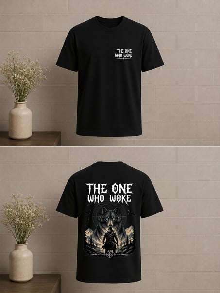 THE ONE WHO WOKE Tasarım Baskılı T-shirt