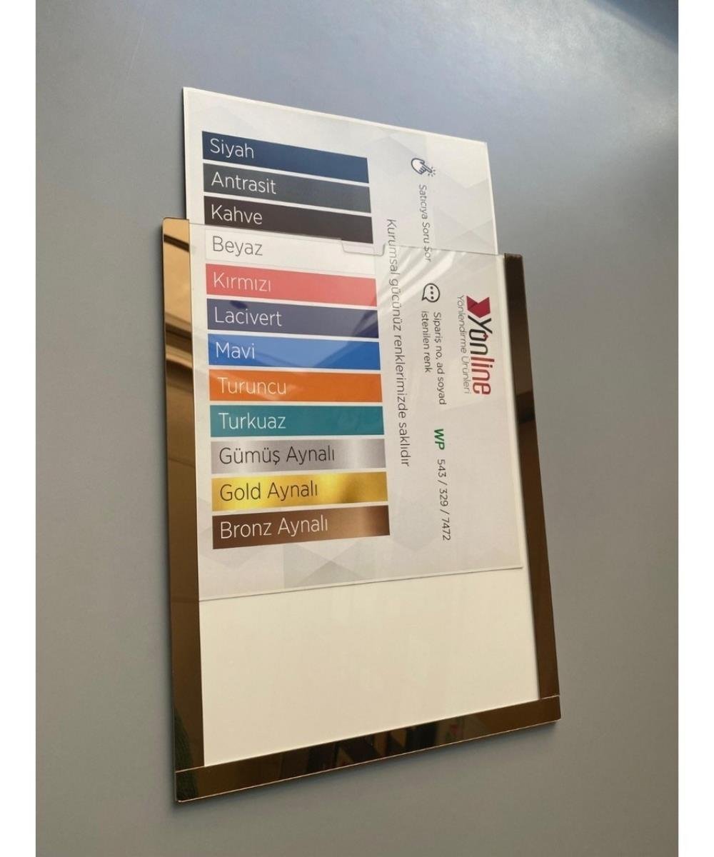 10 Adet A4 Bronz Aynalı Değiştirilebilir Föylük