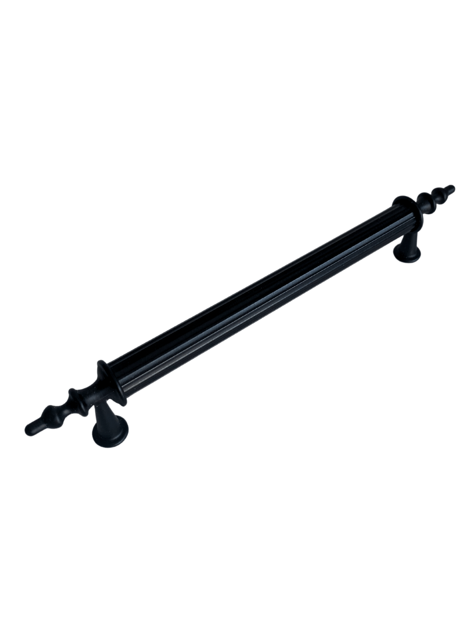 Desenli Boru Siyah Alüminyum Dolap Kulpu Mobilya Kulpu(SIYAH)(96MM - 128MM)