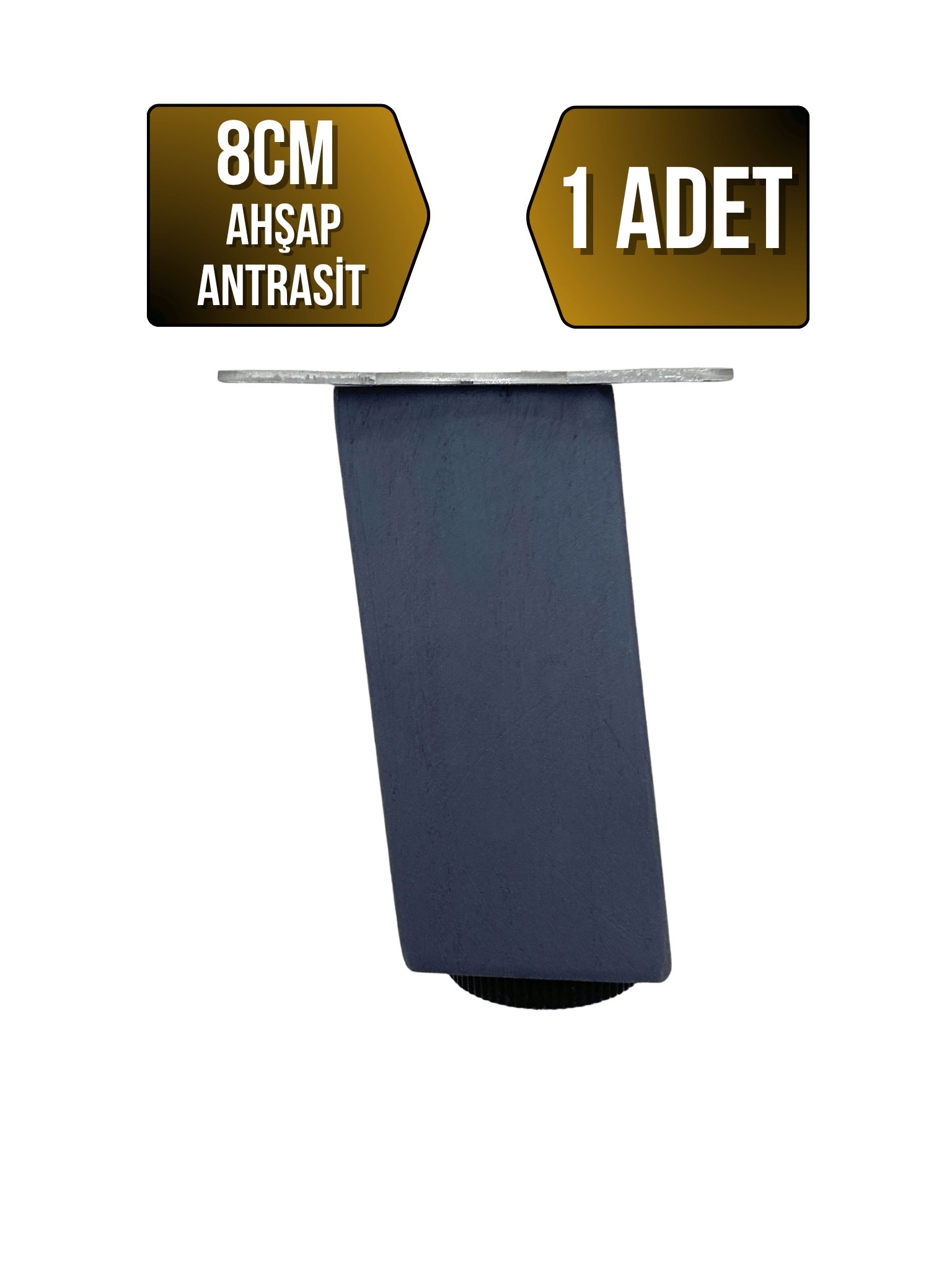 Kale Eğimli Ayarlı Ahşap Ayak Mobilya Masa ve Dolap Ayağı(ANTRASİT)