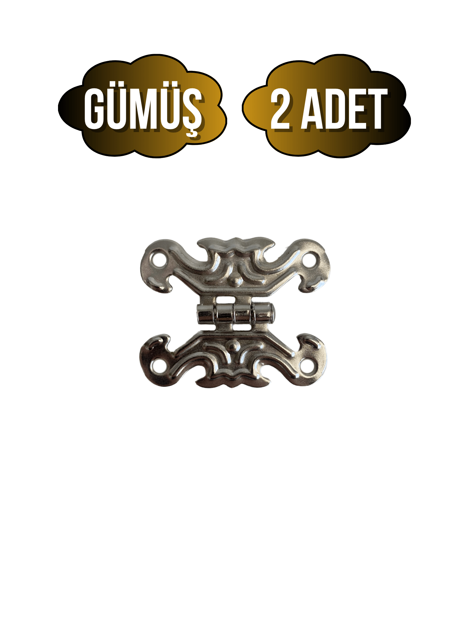 Kelebek Tavla Menteşesi Mobilya Kutu Menteşesi(GÜMÜŞ)(EN:3CM BOY:2CM)