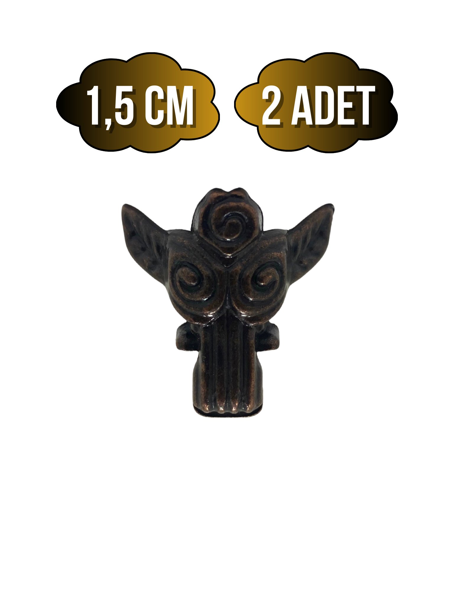 Melek 1.5cm Metal Ayak Çeyiz ve Hediye Kutusu Mobilya Ayağı(1.5CM)(BRONZ)