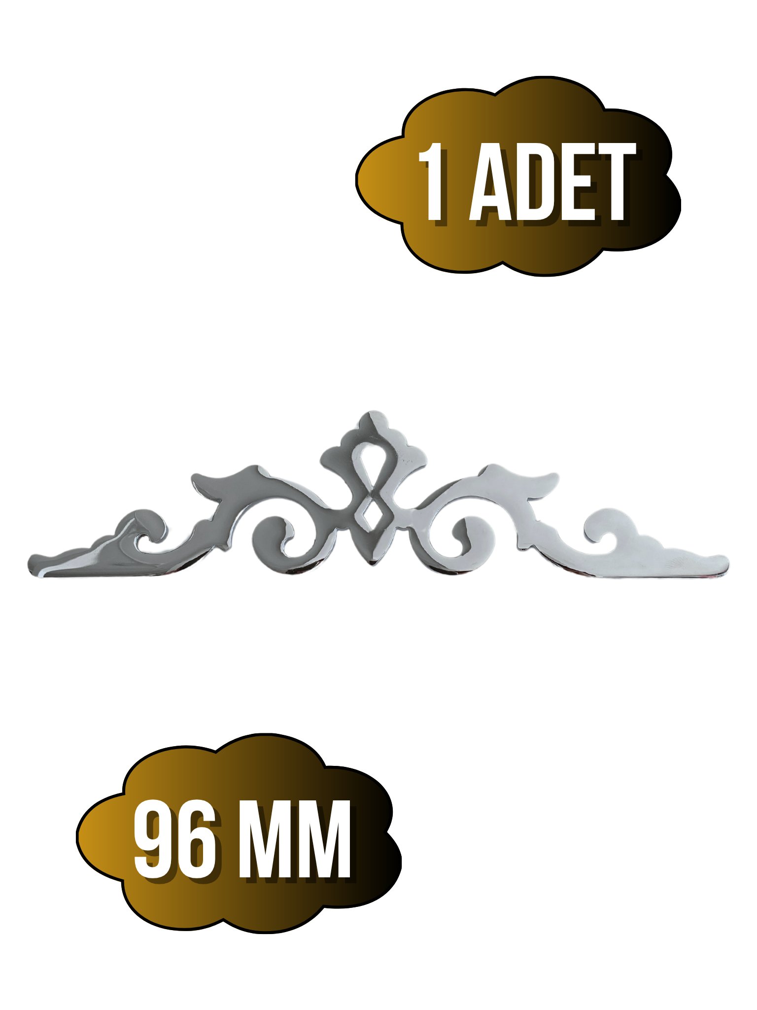 Mimoza 96mm Krom Dolap Kulpu Mobilya Kulpu(KROM)(96mm)(1 ADET)