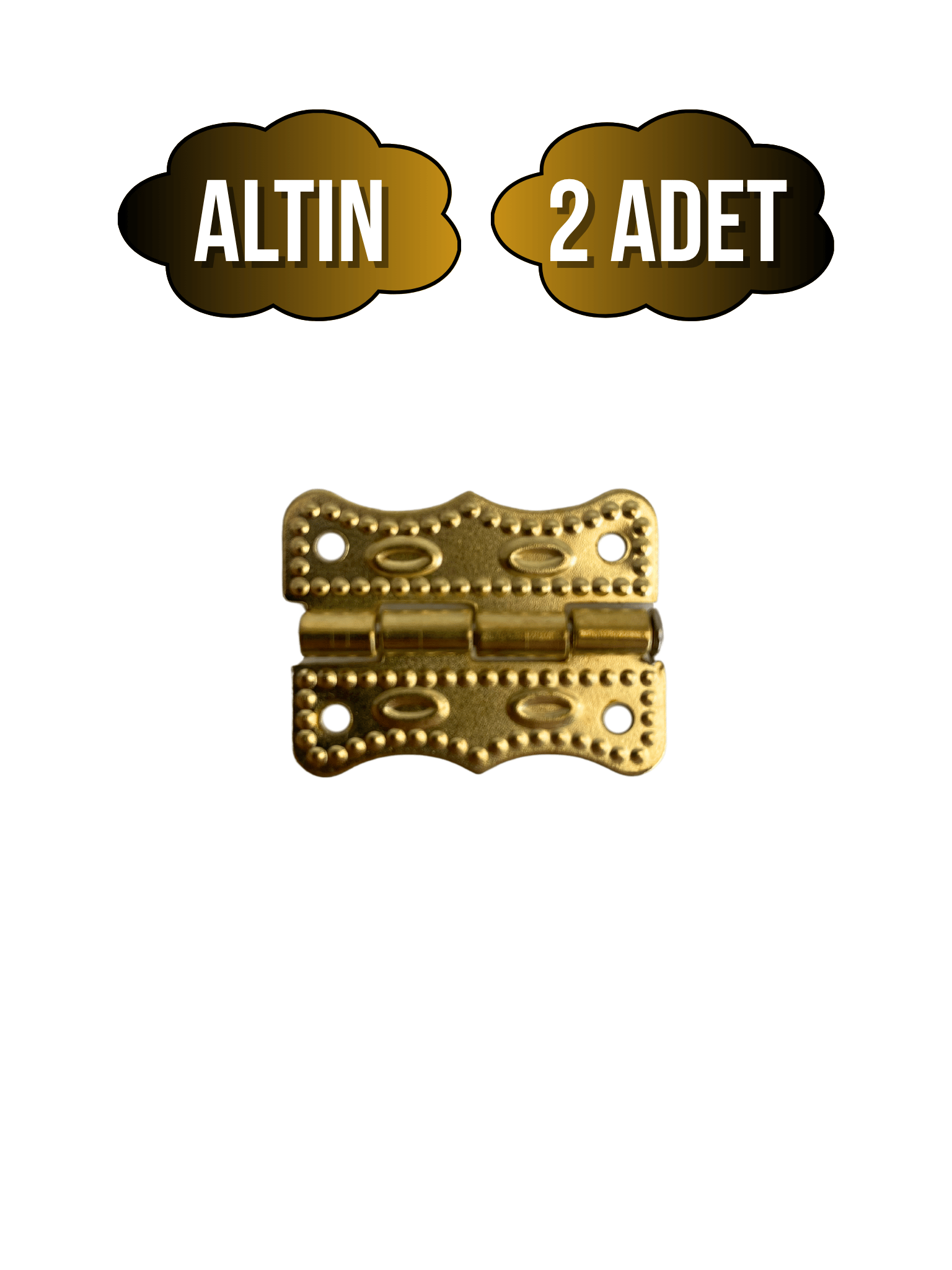 Papatya Tavla Menteşesi Mobilya Kutu Menteşesi(ALTIN)(EN:3CM BOY:2CM)