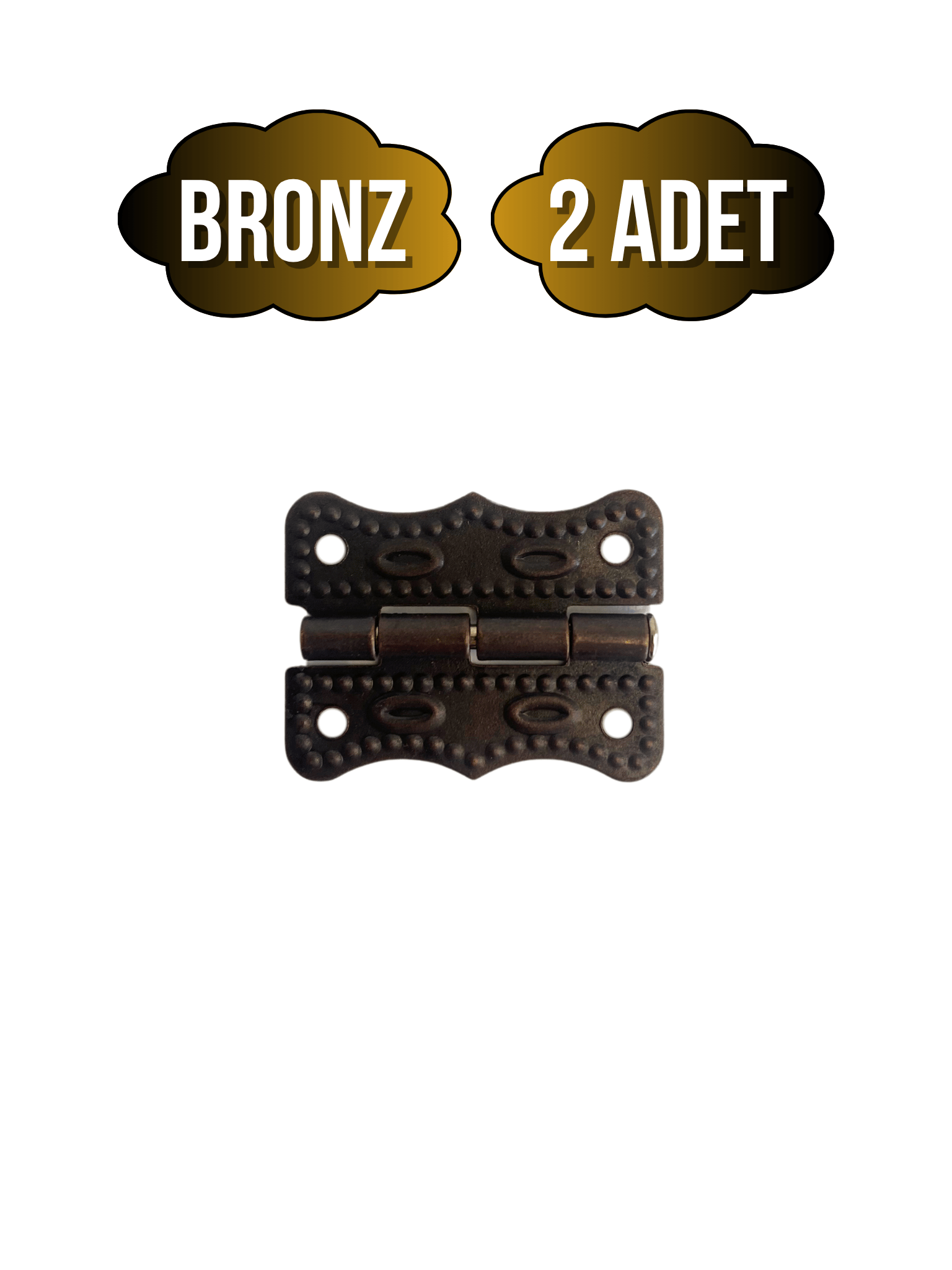 Papatya Tavla Menteşesi Mobilya Kutu Menteşesi(BRONZ)(EN:3CM BOY:2CM)
