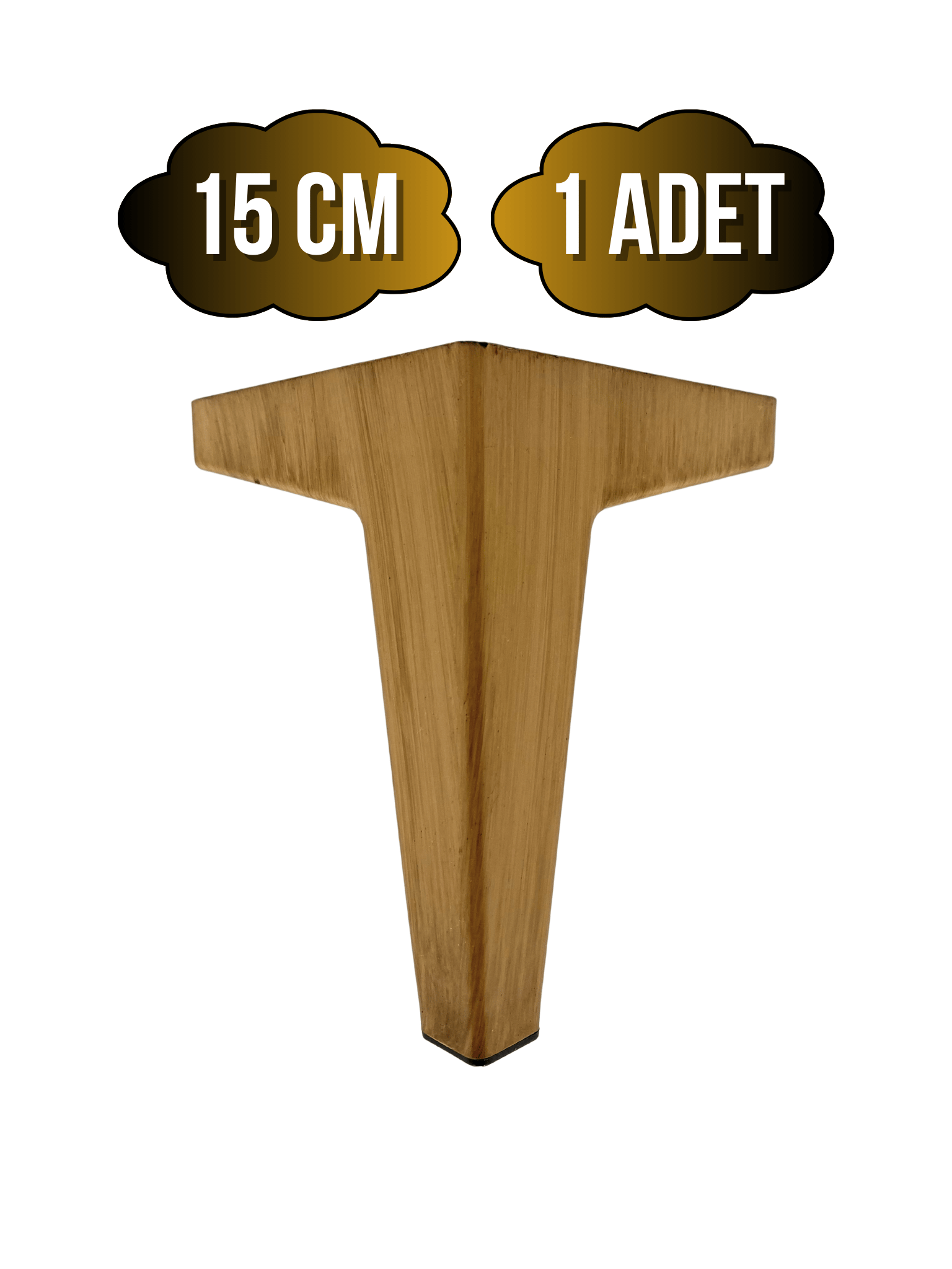 Serçe Düz 15CM Plastik Ayak Mobilya Masa ve Dolap Ayağı(15CM)(MEŞE)